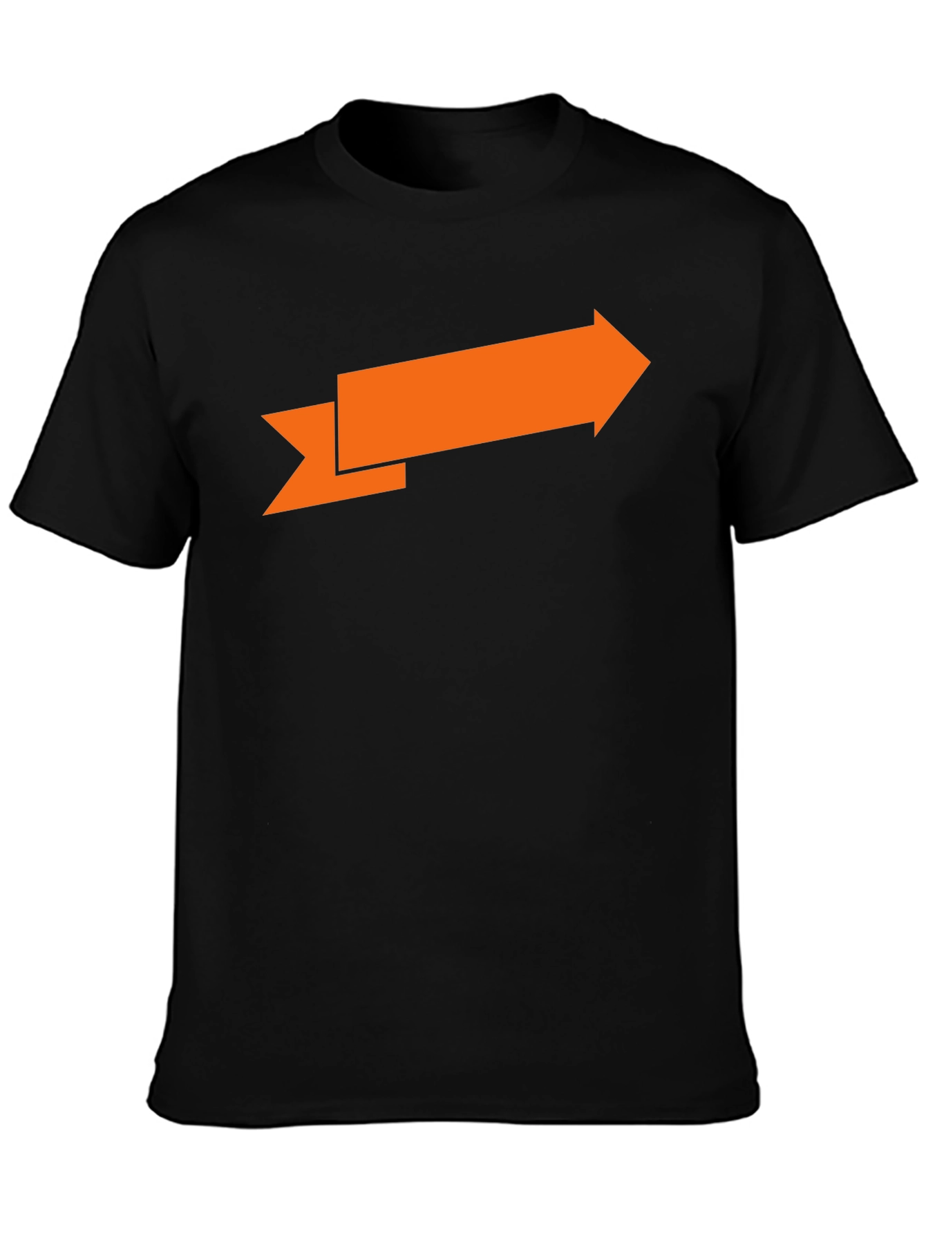 Arrow Graphic Tee - Black Cotton T-Shirt