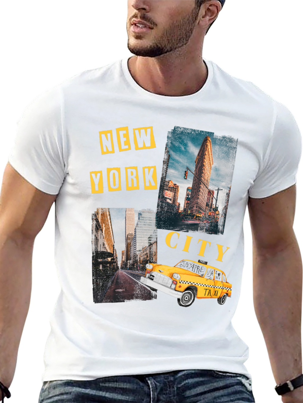 New York City Graphic Print Black T-Shirt
