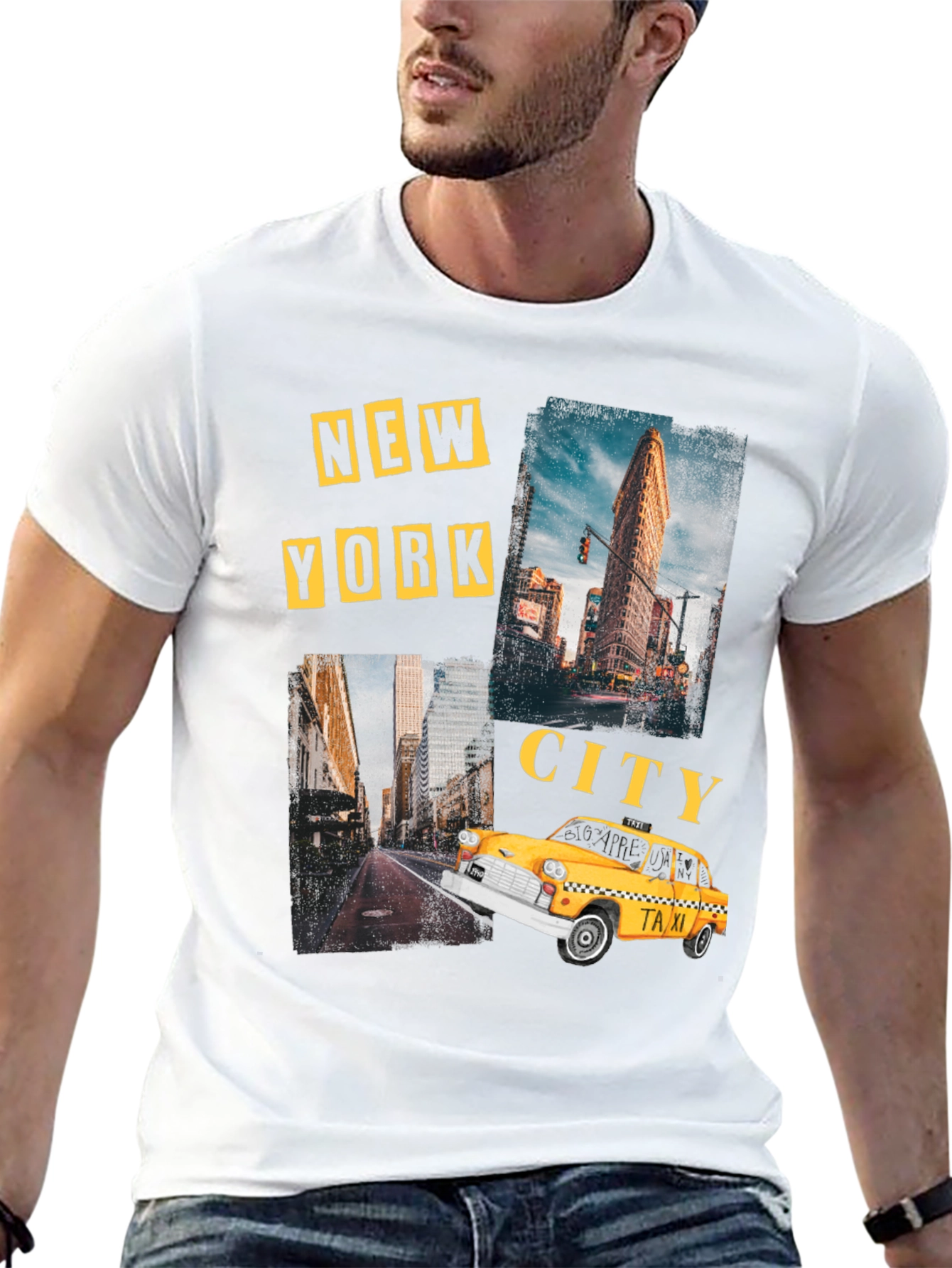 New York City Graphic Print Black T-Shirt