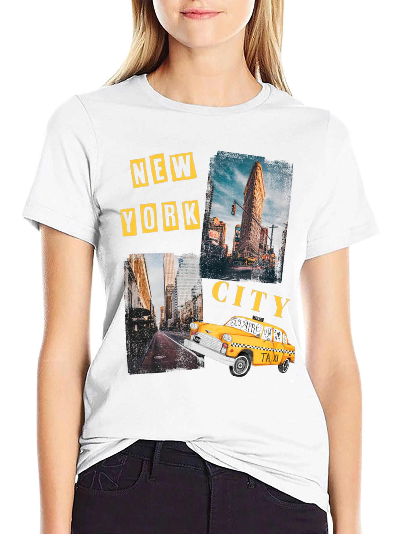 New York City Graphic Print Black T-Shirt