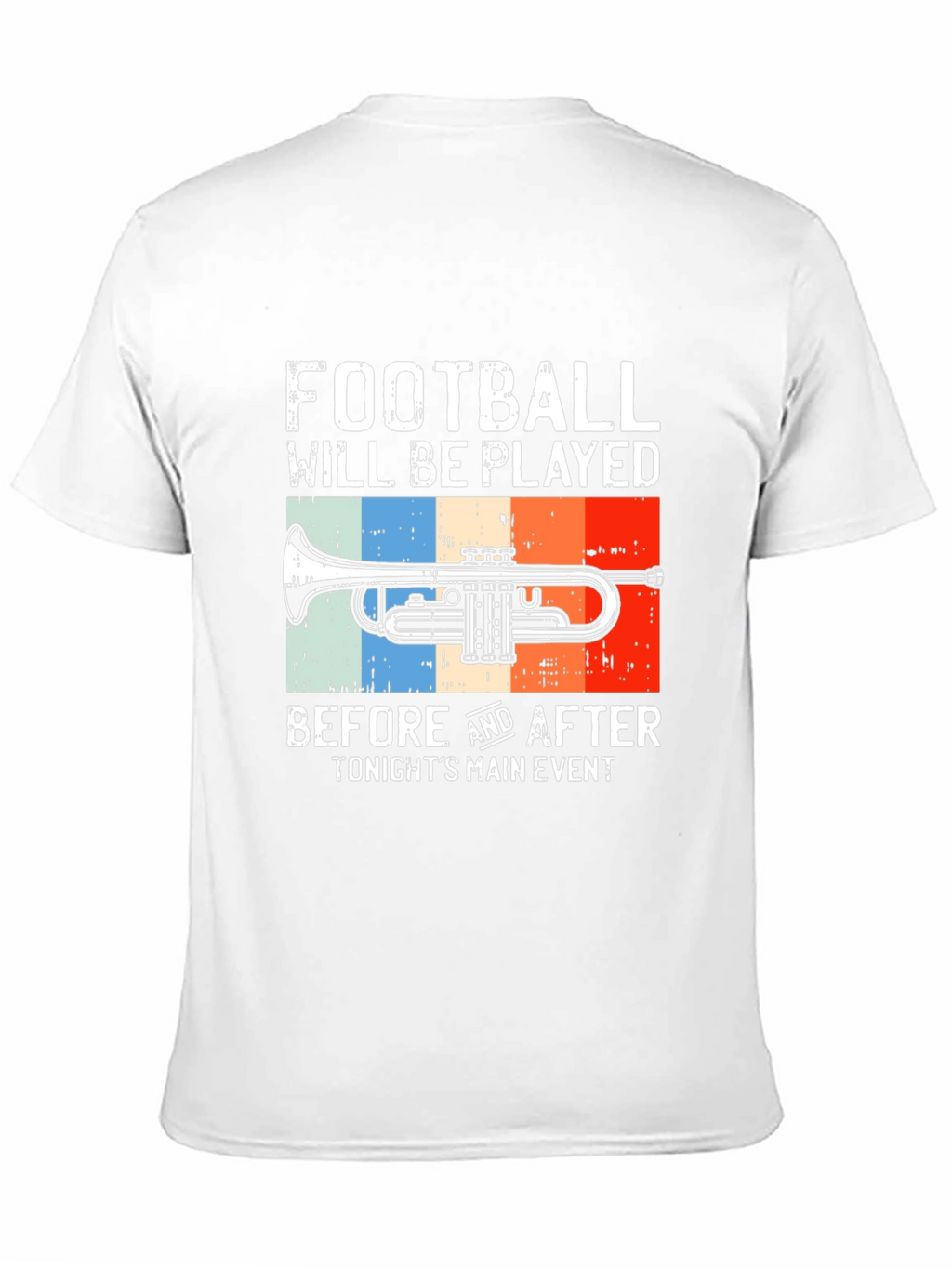 Football and Trumpet Graphic Tee - Black