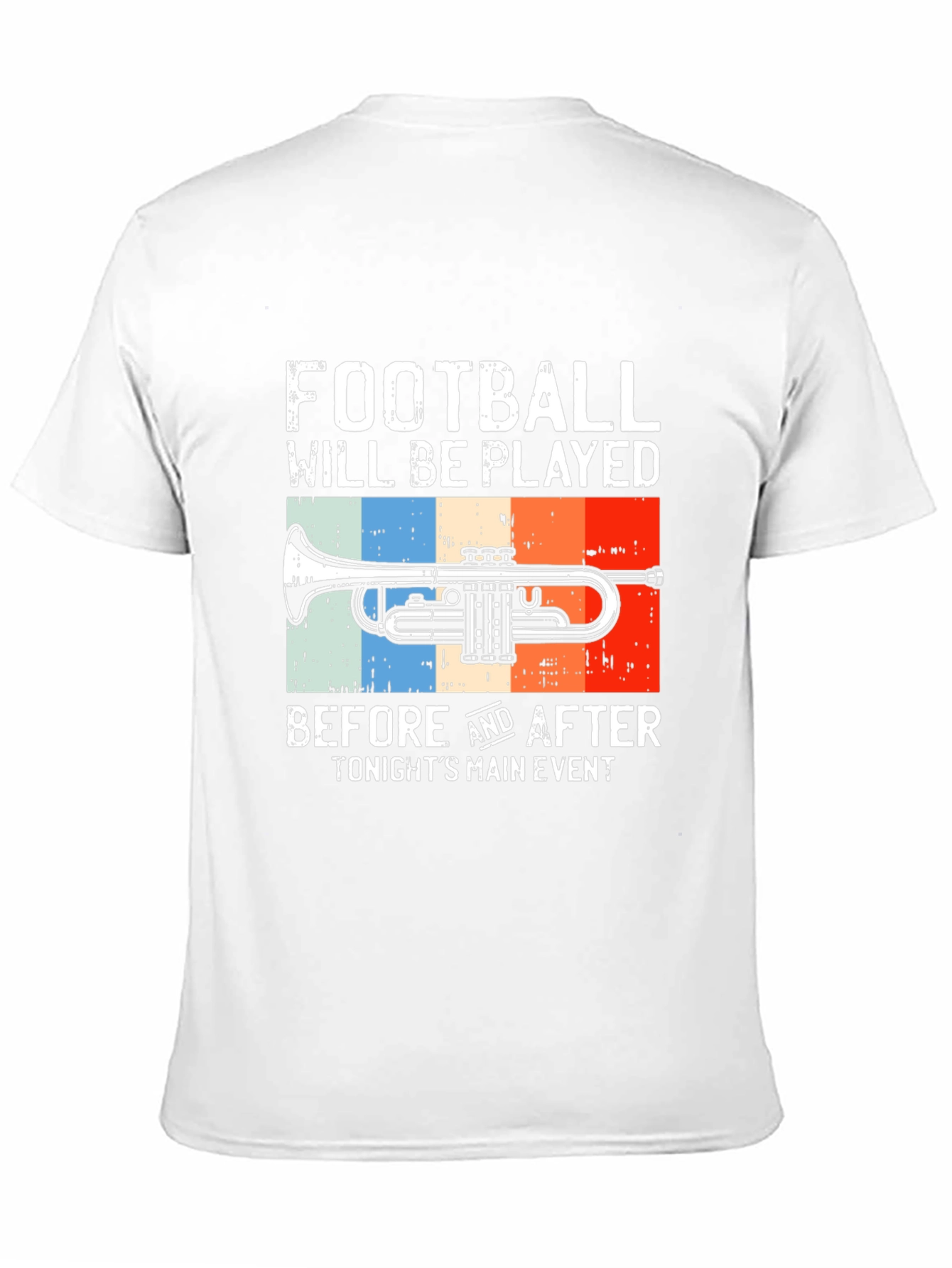 Football and Trumpet Graphic Tee - Black