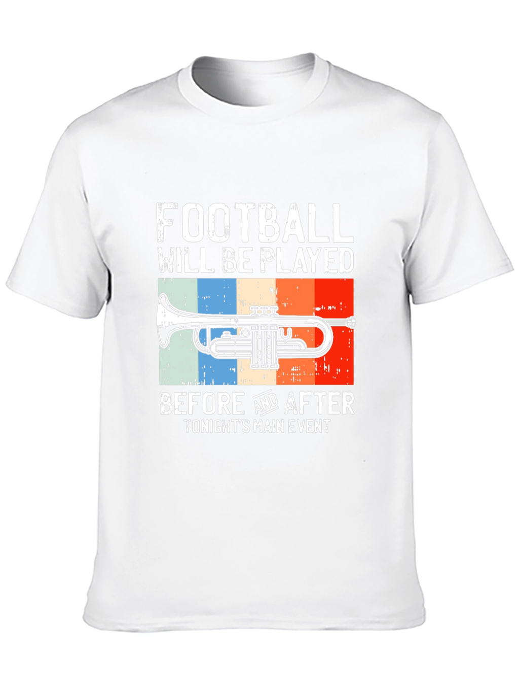 Football and Trumpet Graphic Tee - Black