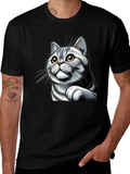 Cat Graphic Tee - Cute Kitten Design