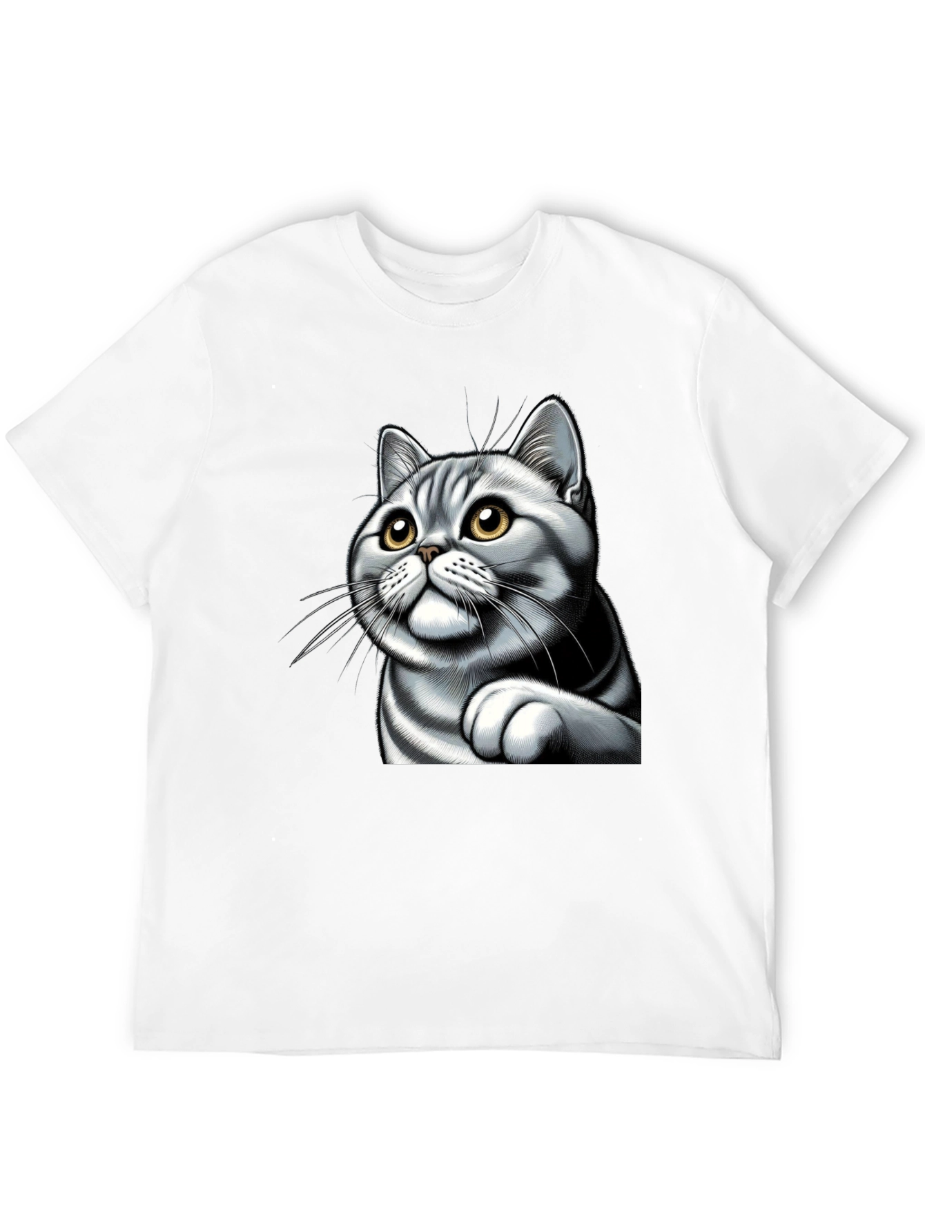 Cat Graphic Tee - Cute Kitten Design