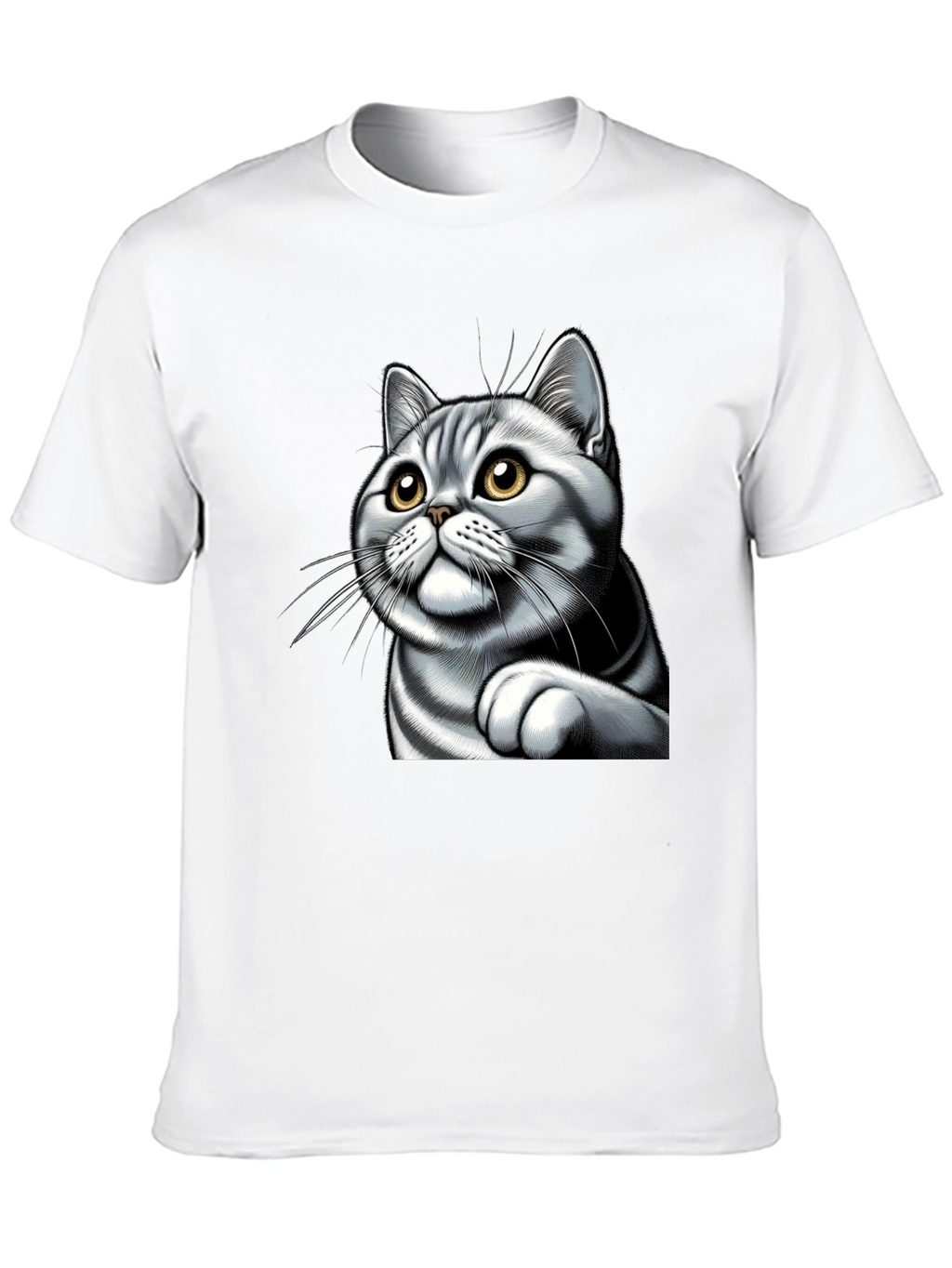 Cat Graphic Tee - Cute Kitten Design