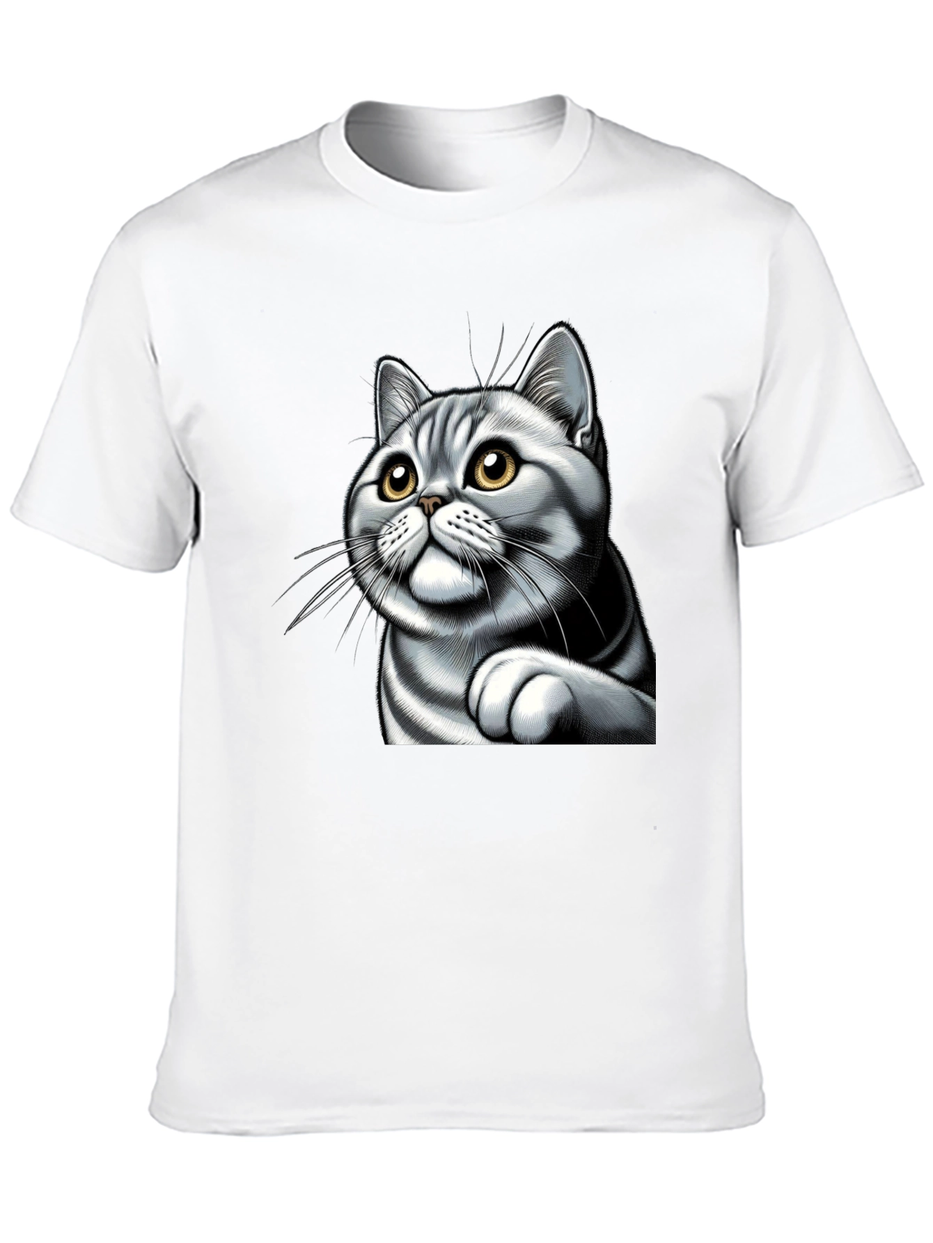 Cat Graphic Tee - Cute Kitten Design