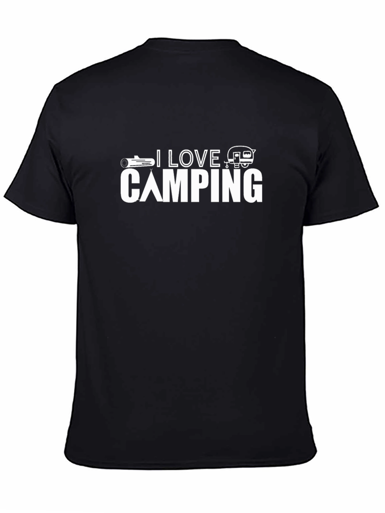 I Love Camping Graphic Tee - Black