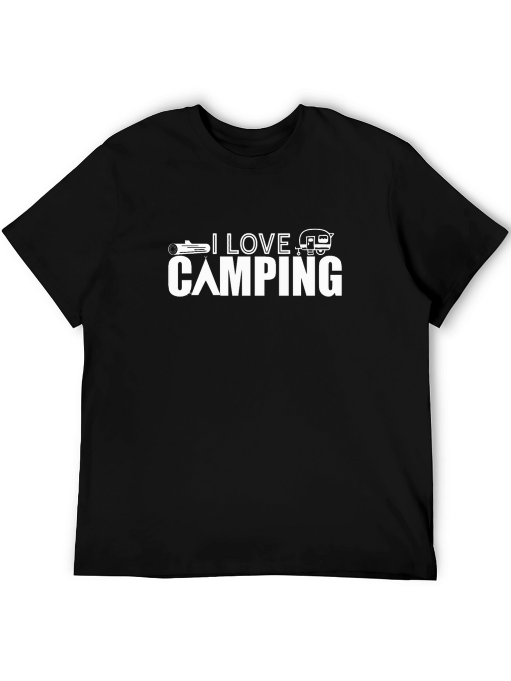 I Love Camping Graphic Tee - Black