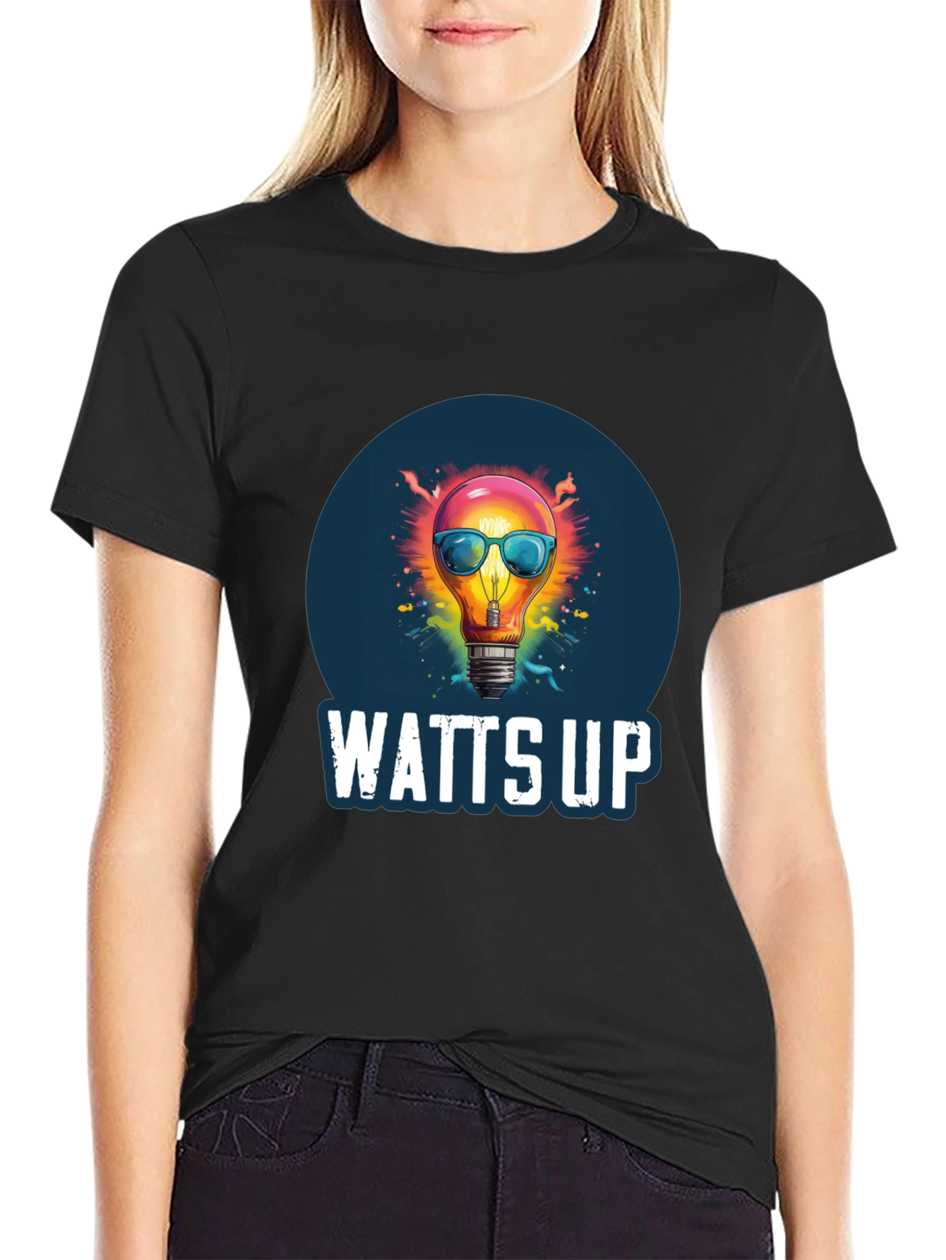 Watts Up Graphic Tee - Funny Lightbulb T-Shirt