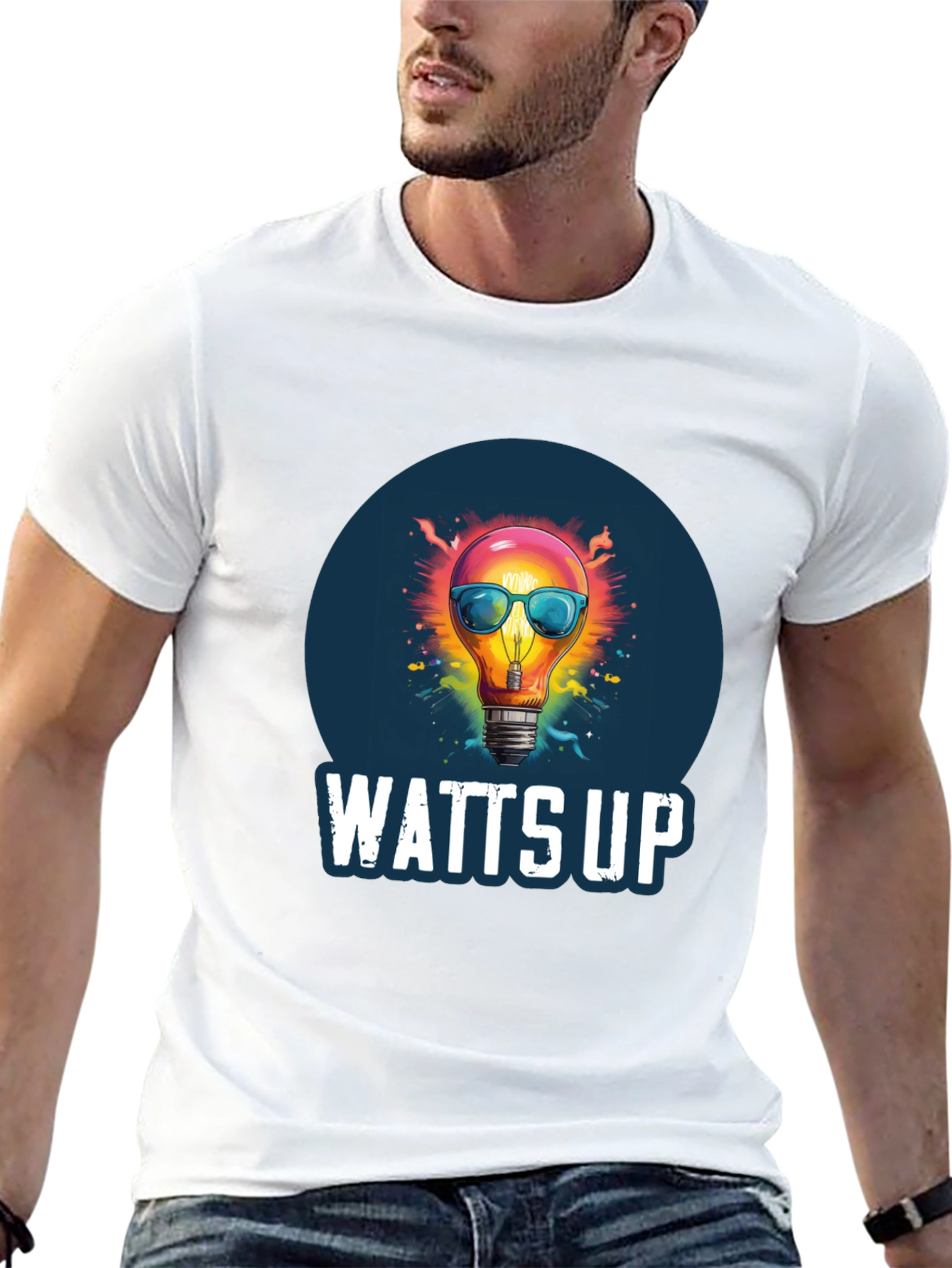 Watts Up Graphic Tee - Funny Lightbulb T-Shirt