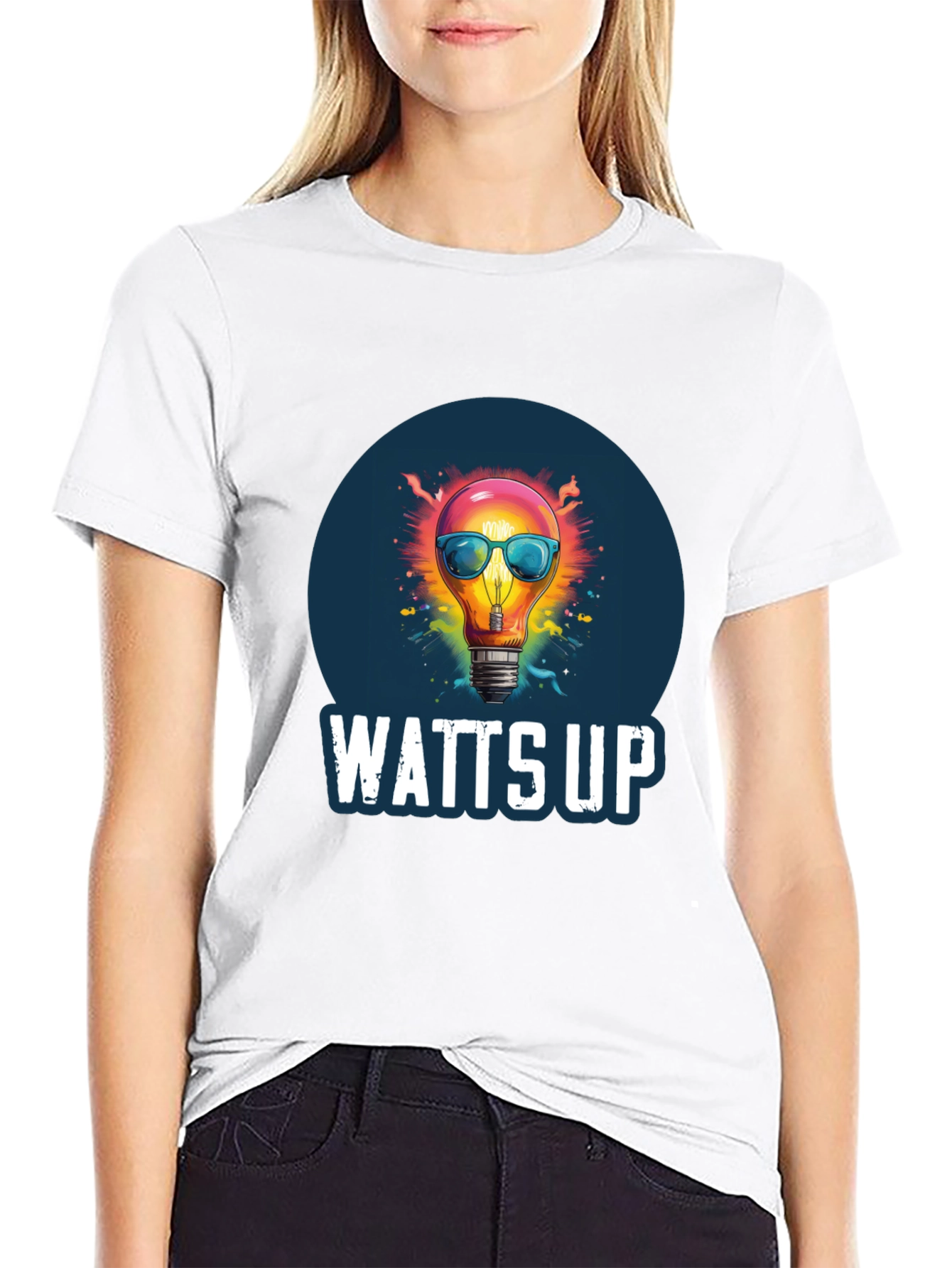 Watts Up Graphic Tee - Funny Lightbulb T-Shirt