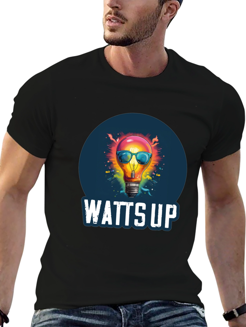 Watts Up Graphic Tee - Funny Lightbulb T-Shirt