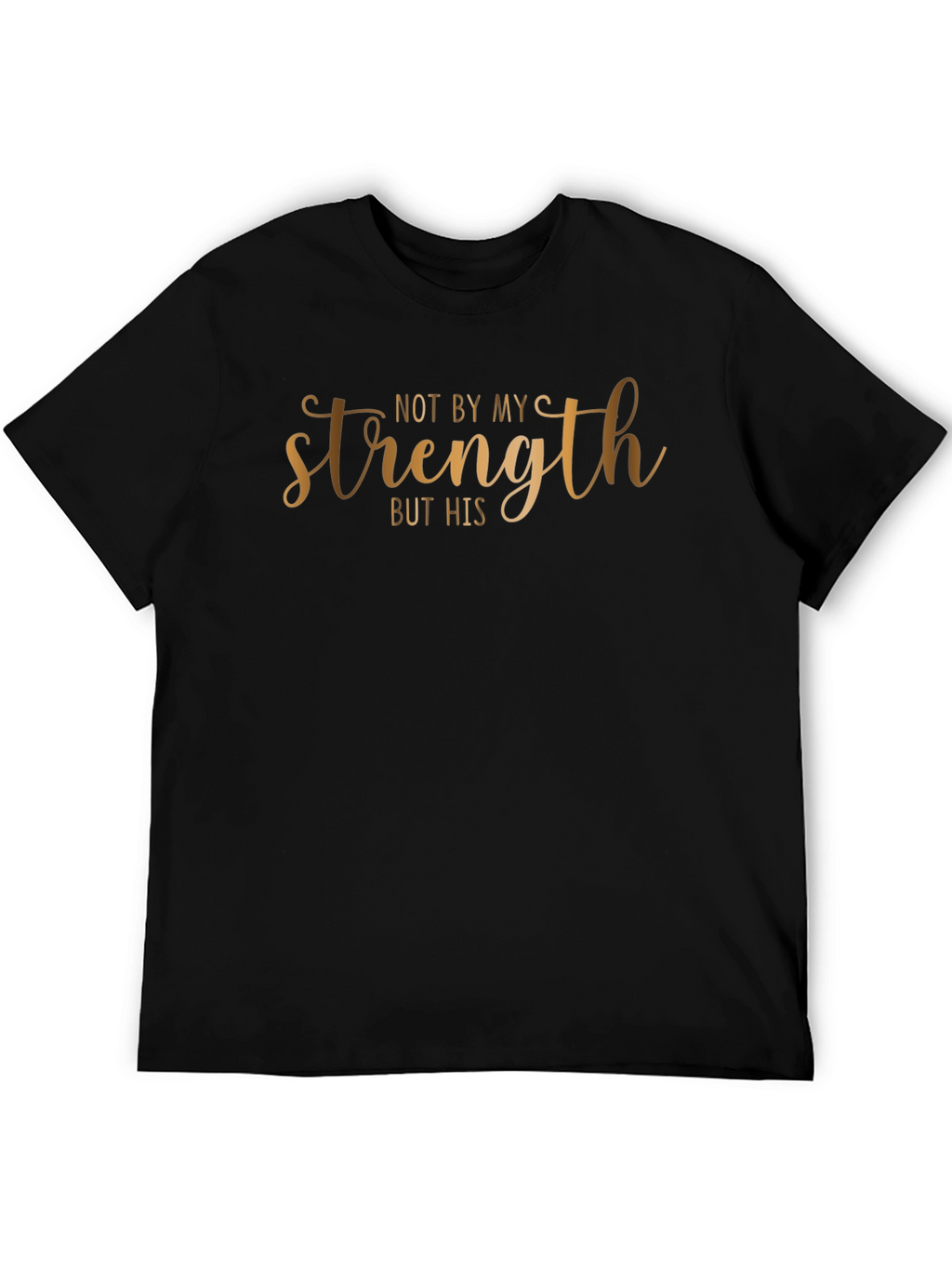 Not By My Strength T-Shirt - Black Christian Tee