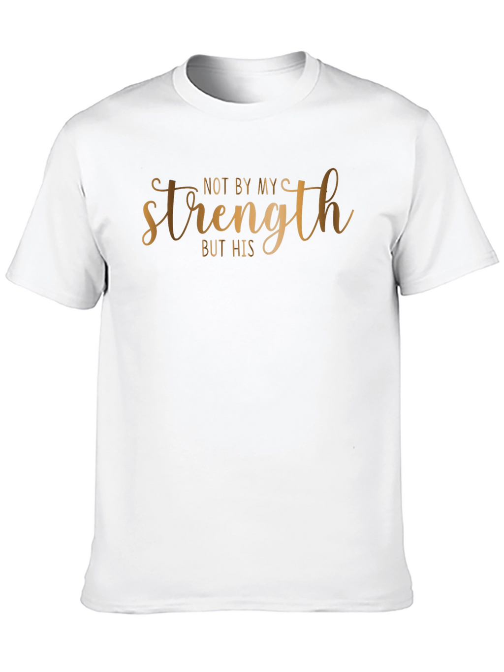 Not By My Strength T-Shirt - Black Christian Tee