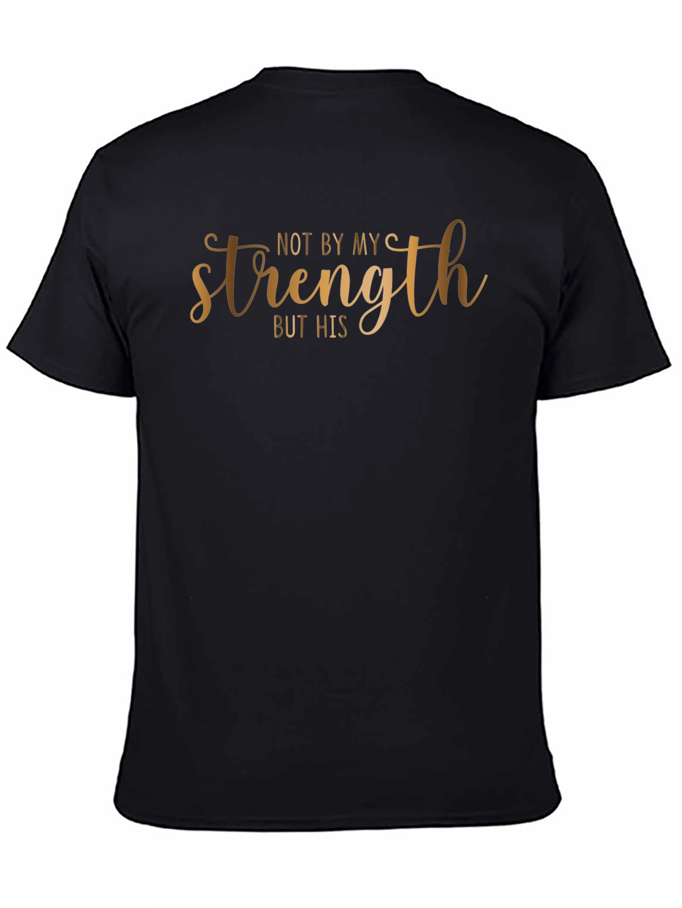 Not By My Strength T-Shirt - Black Christian Tee