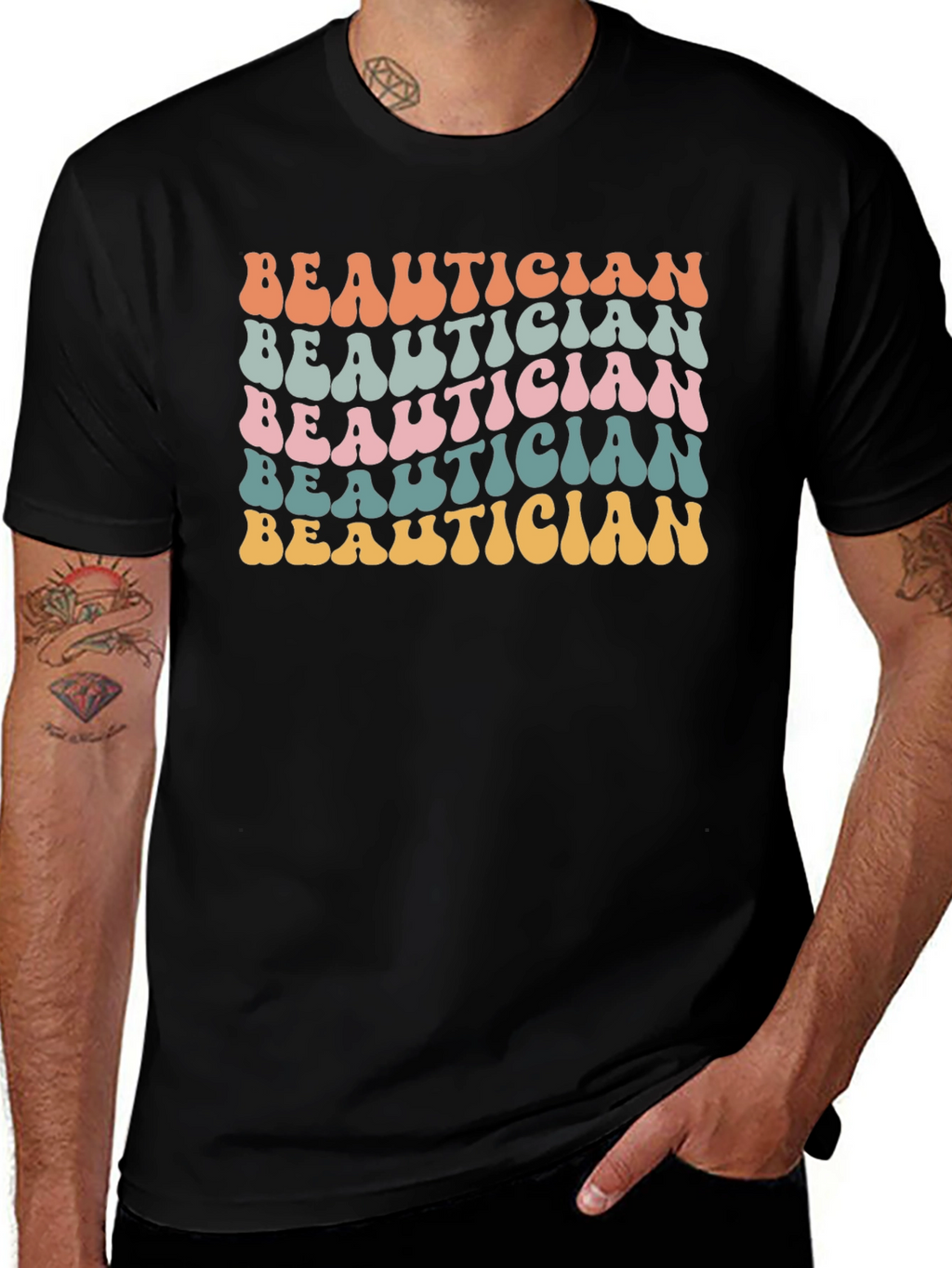 Beautician Retro Style Graphic T-Shirt