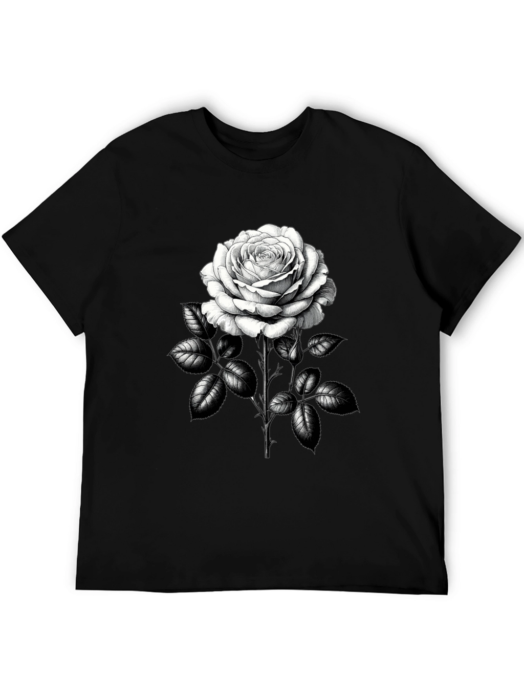 Rose Graphic Tee - Classic Black