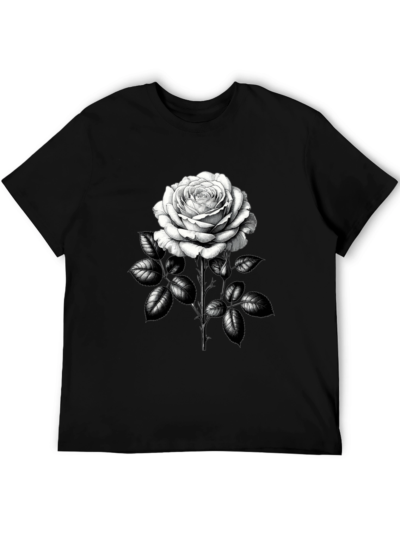 Rose Graphic Tee - Classic Black
