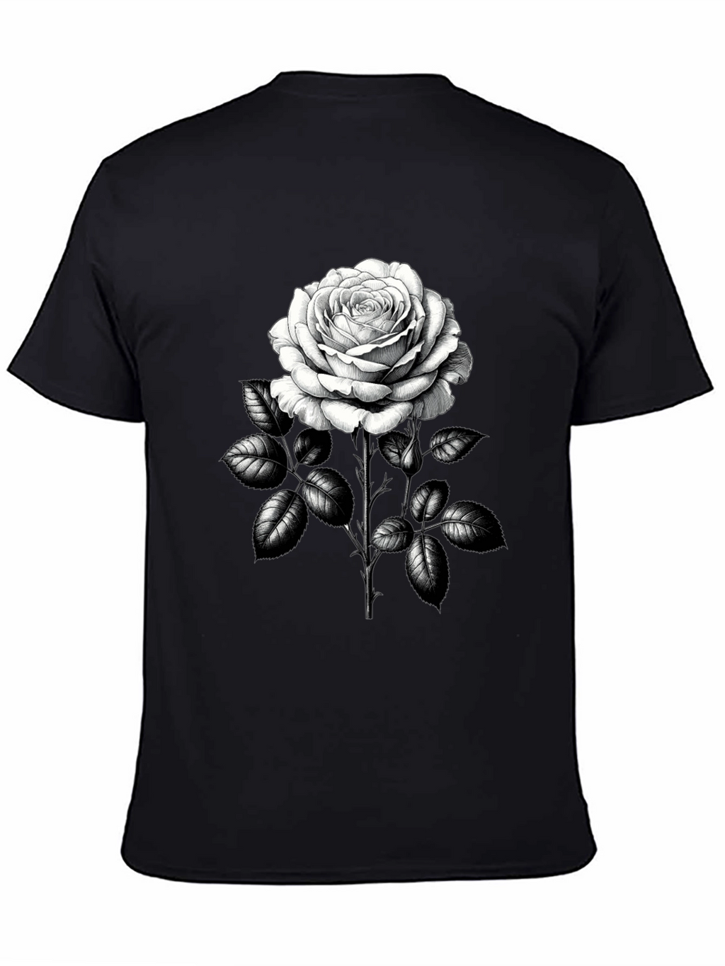 Rose Graphic Tee - Classic Black