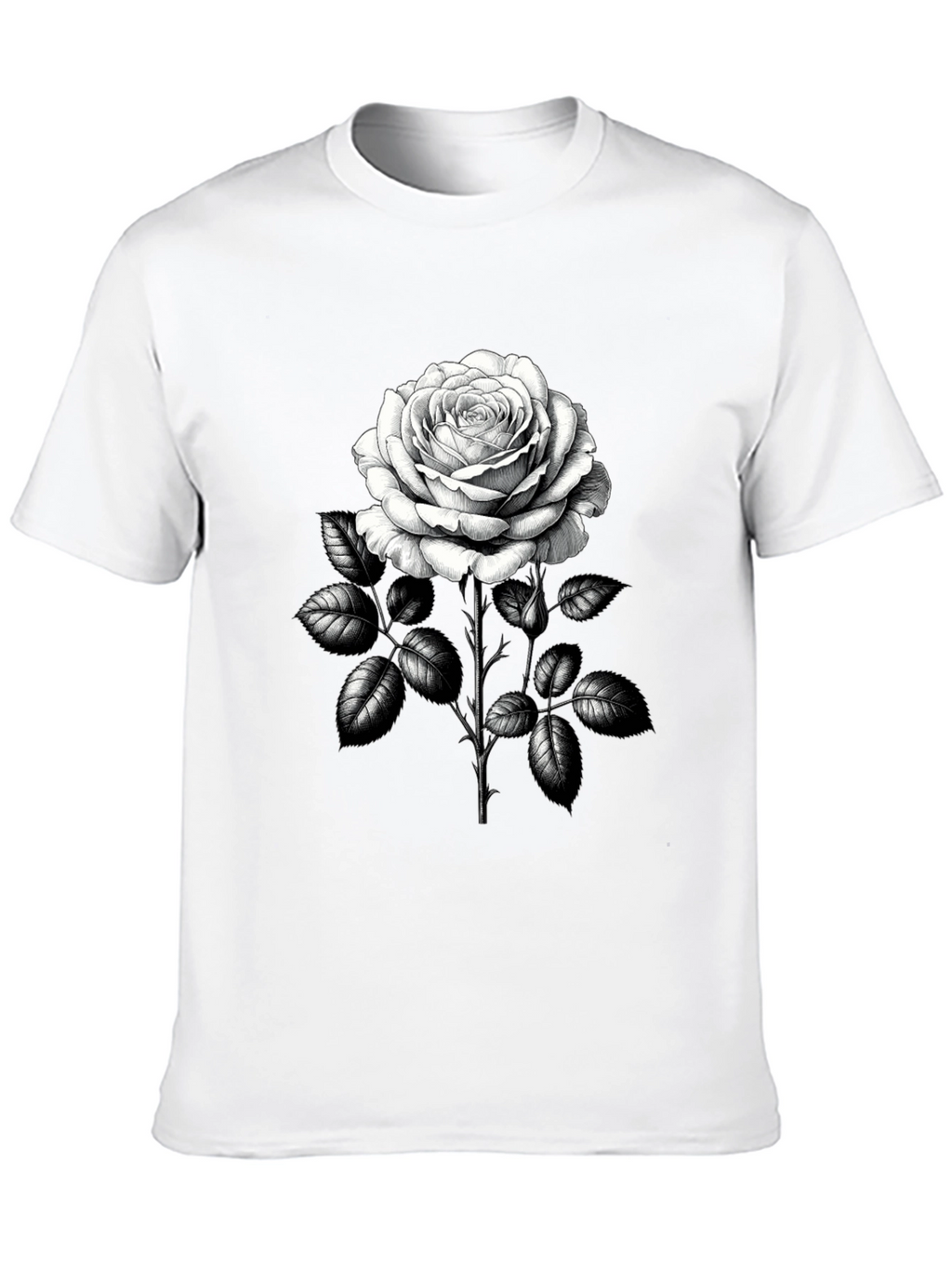 Rose Graphic Tee - Classic Black