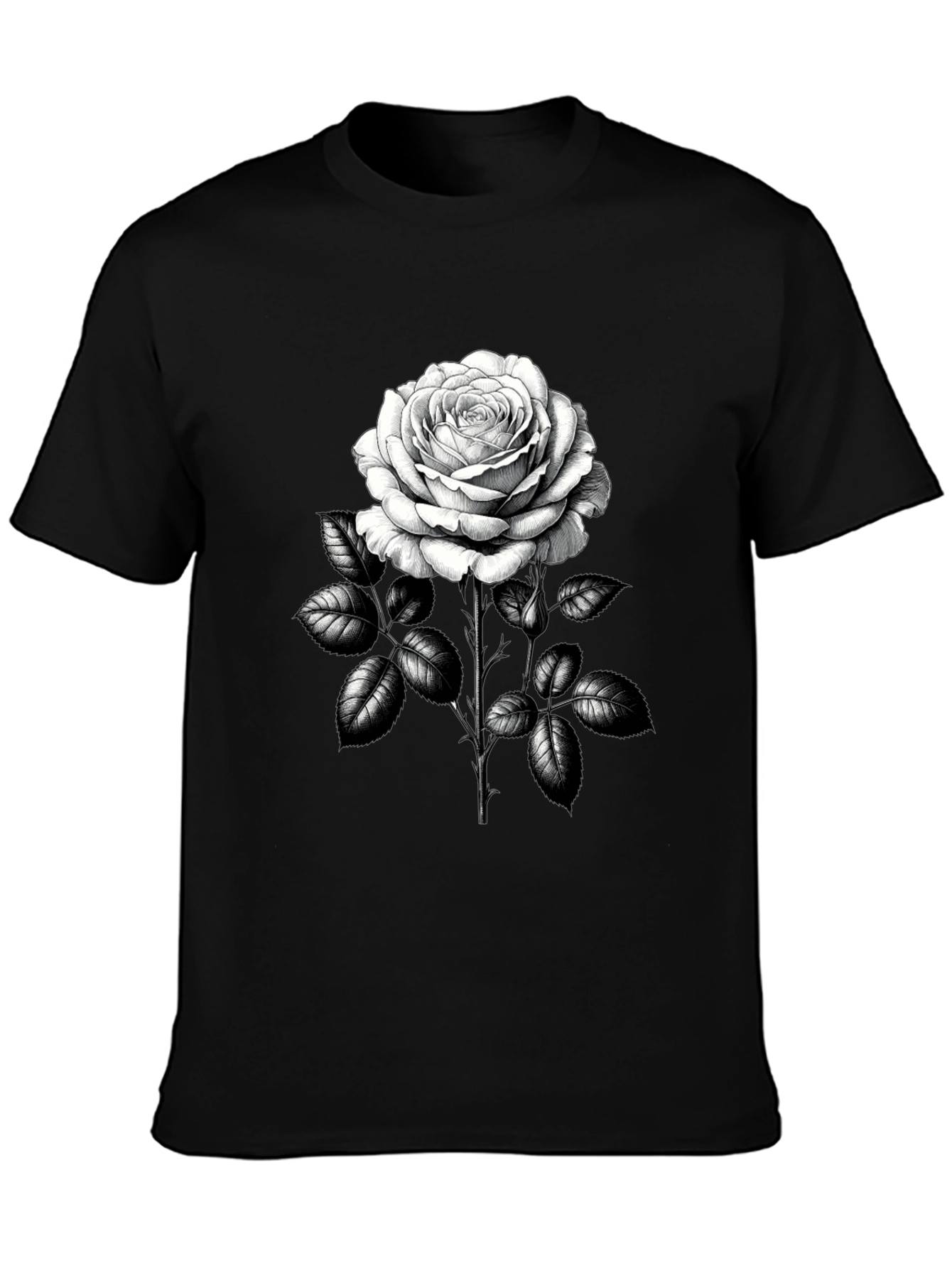 Rose Graphic Tee - Classic Black
