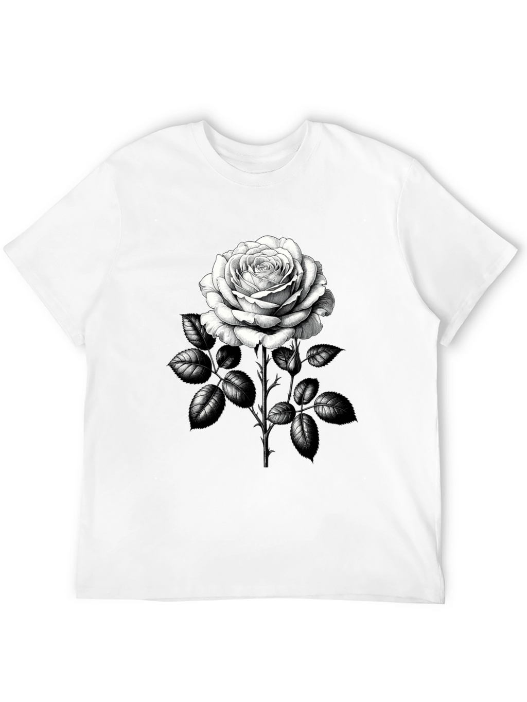 Rose Graphic Tee - Classic Black