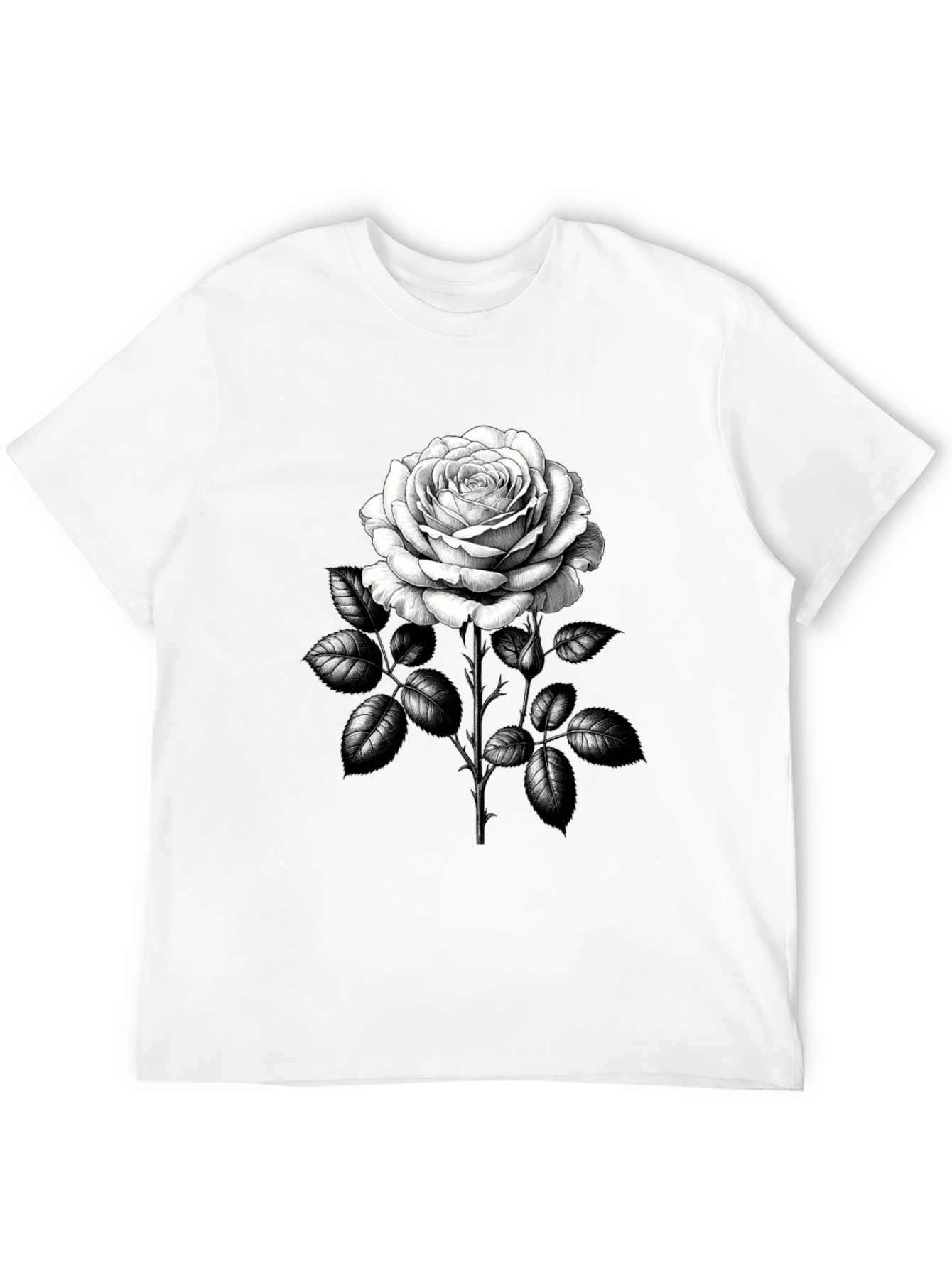 Rose Graphic Tee - Classic Black