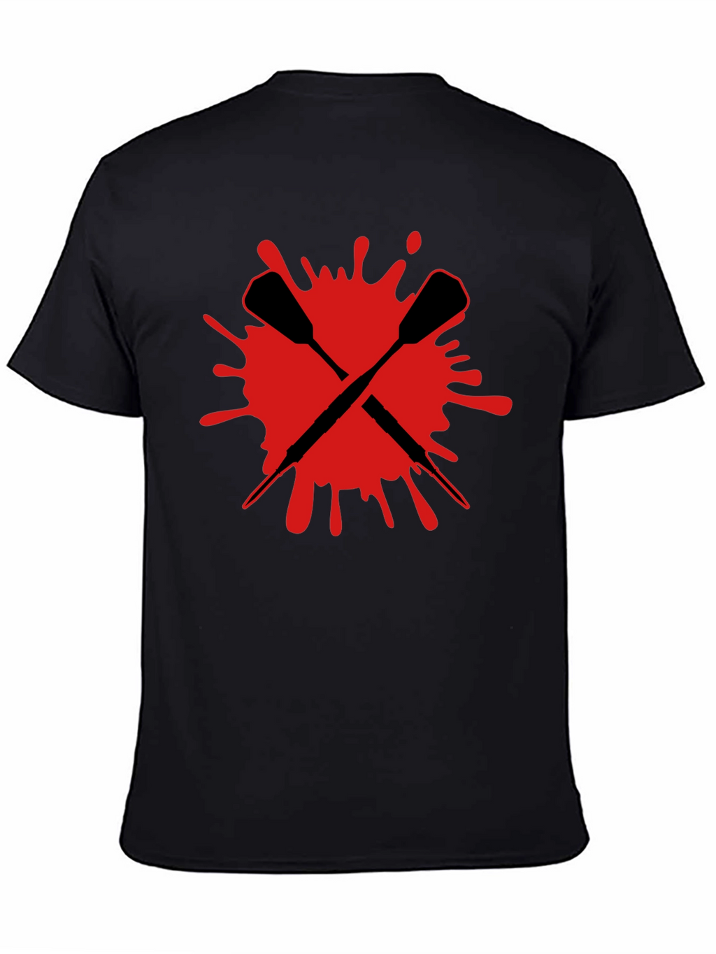 Crossed Darts Graphic Tee - Bold Black T-Shirt
