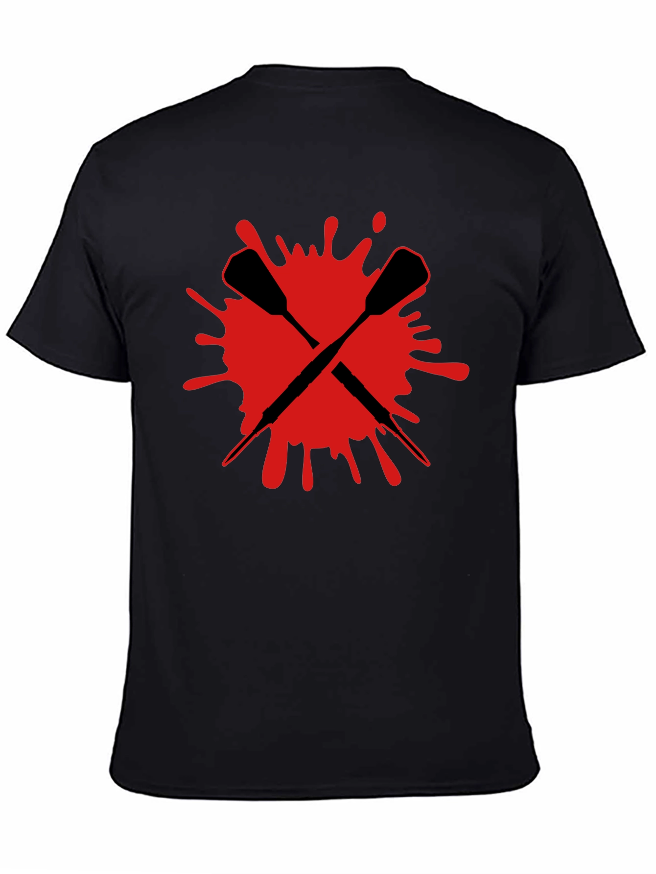Crossed Darts Graphic Tee - Bold Black T-Shirt
