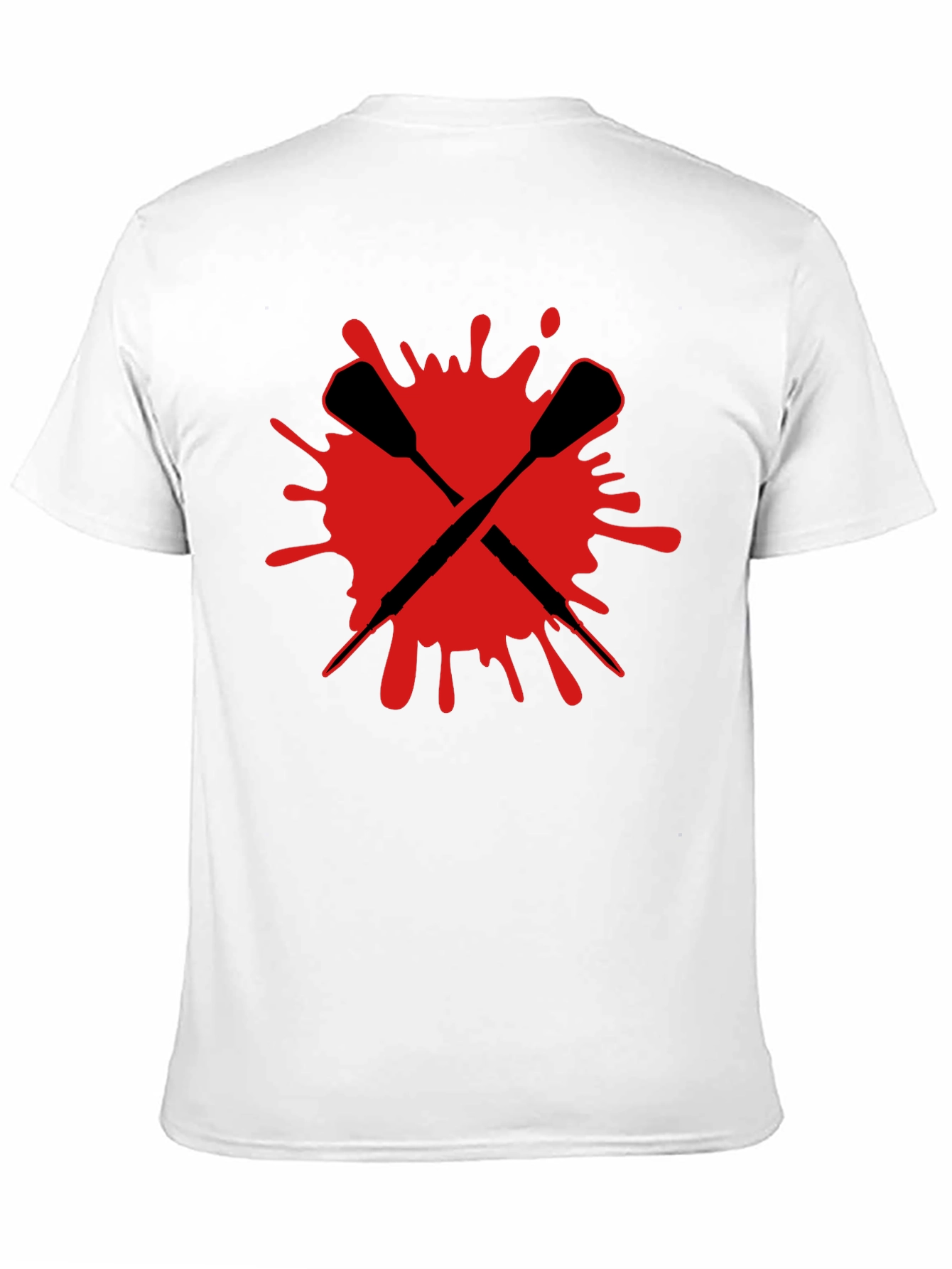 Crossed Darts Graphic Tee - Bold Black T-Shirt