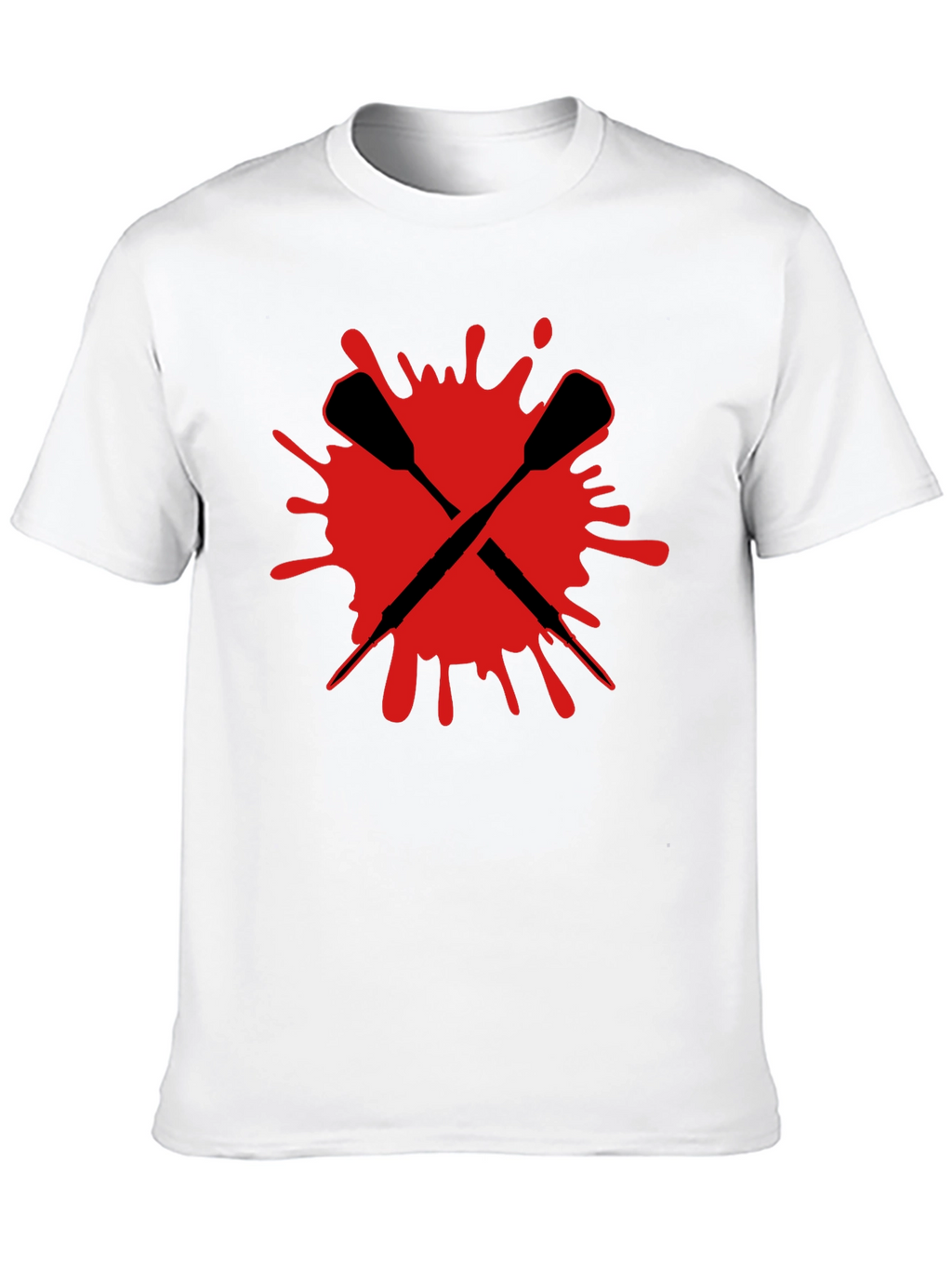 Crossed Darts Graphic Tee - Bold Black T-Shirt