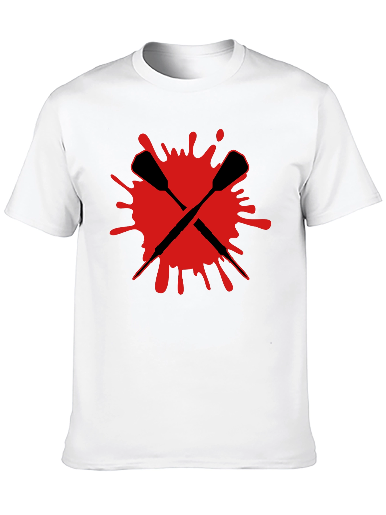 Crossed Darts Graphic Tee - Bold Black T-Shirt