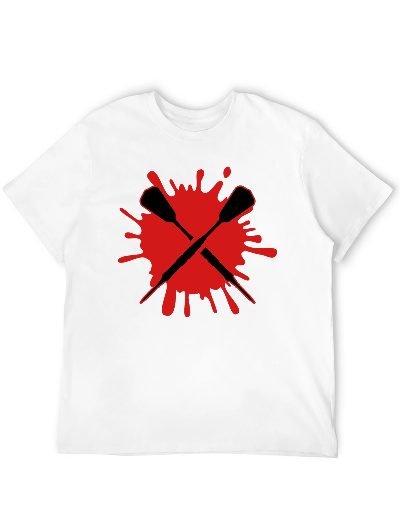 Crossed Darts Graphic Tee - Bold Black T-Shirt