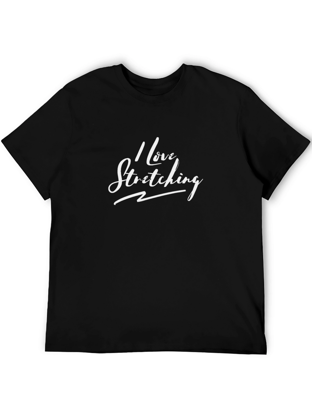 I Love Stretching Black Graphic Tee