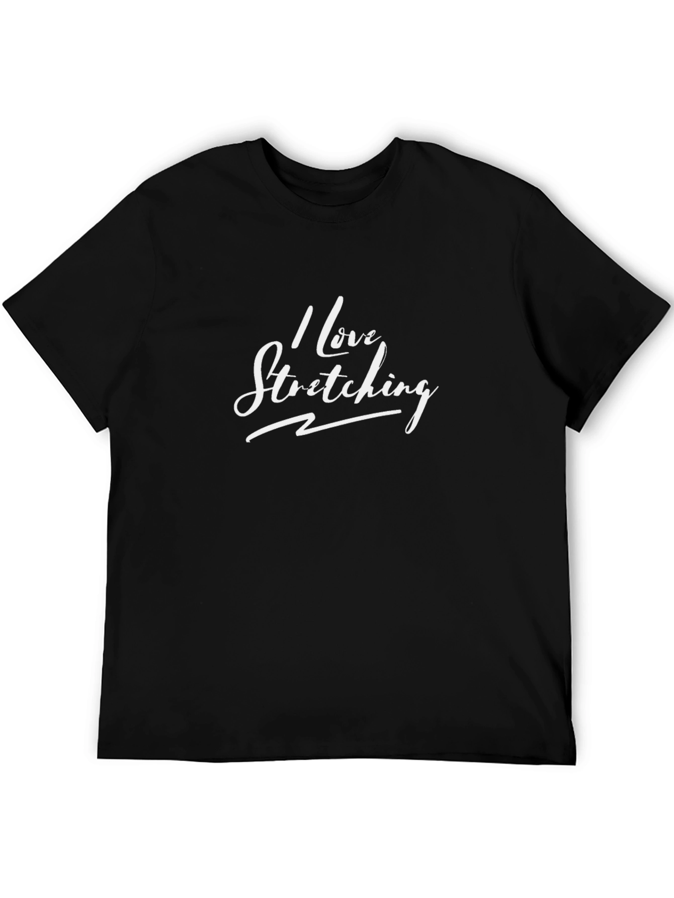 I Love Stretching Black Graphic Tee