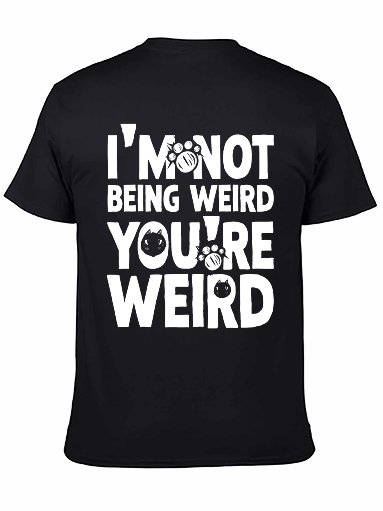 Funny Cat Lover Graphic T-Shirt - Im Not Being Weird