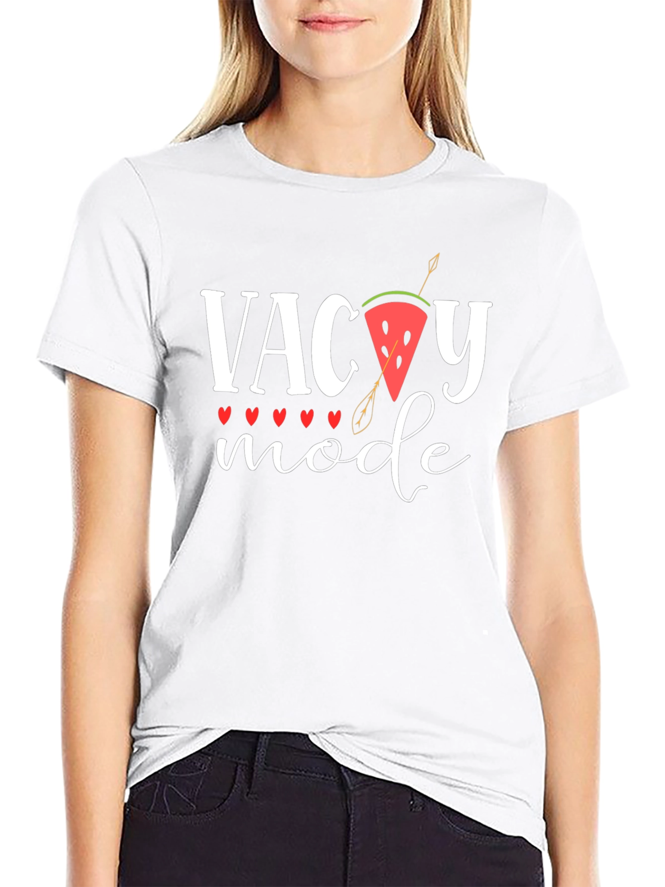 Vacay Mode Black Cotton Graphic Tee