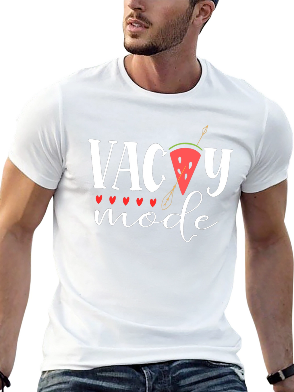 Vacay Mode Black Cotton Graphic Tee