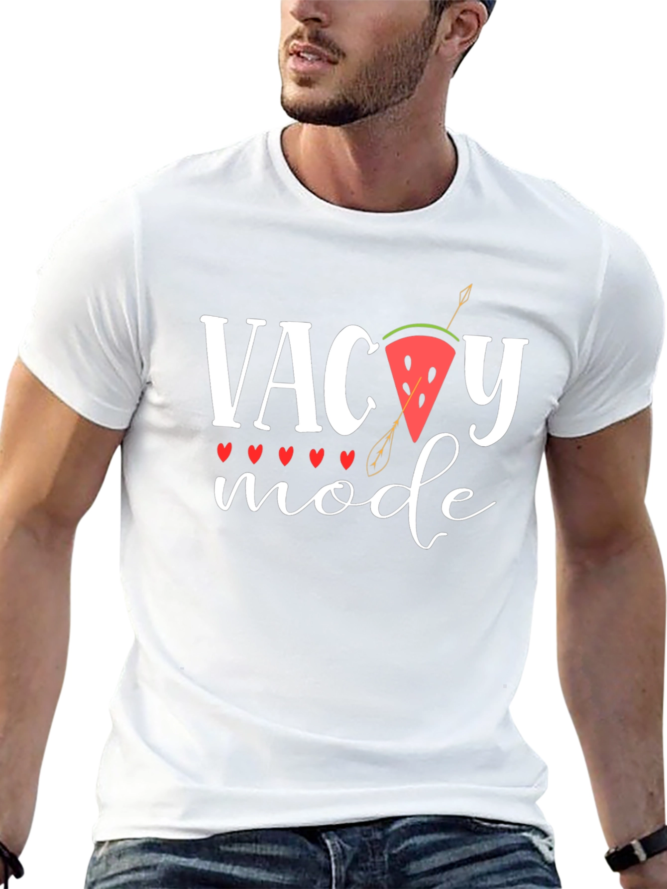 Vacay Mode Black Cotton Graphic Tee
