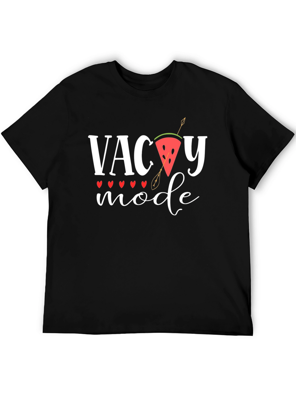 Vacay Mode Black Cotton Graphic Tee