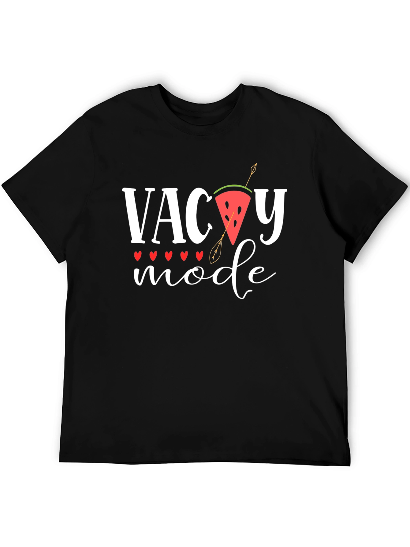 Vacay Mode Black Cotton Graphic Tee
