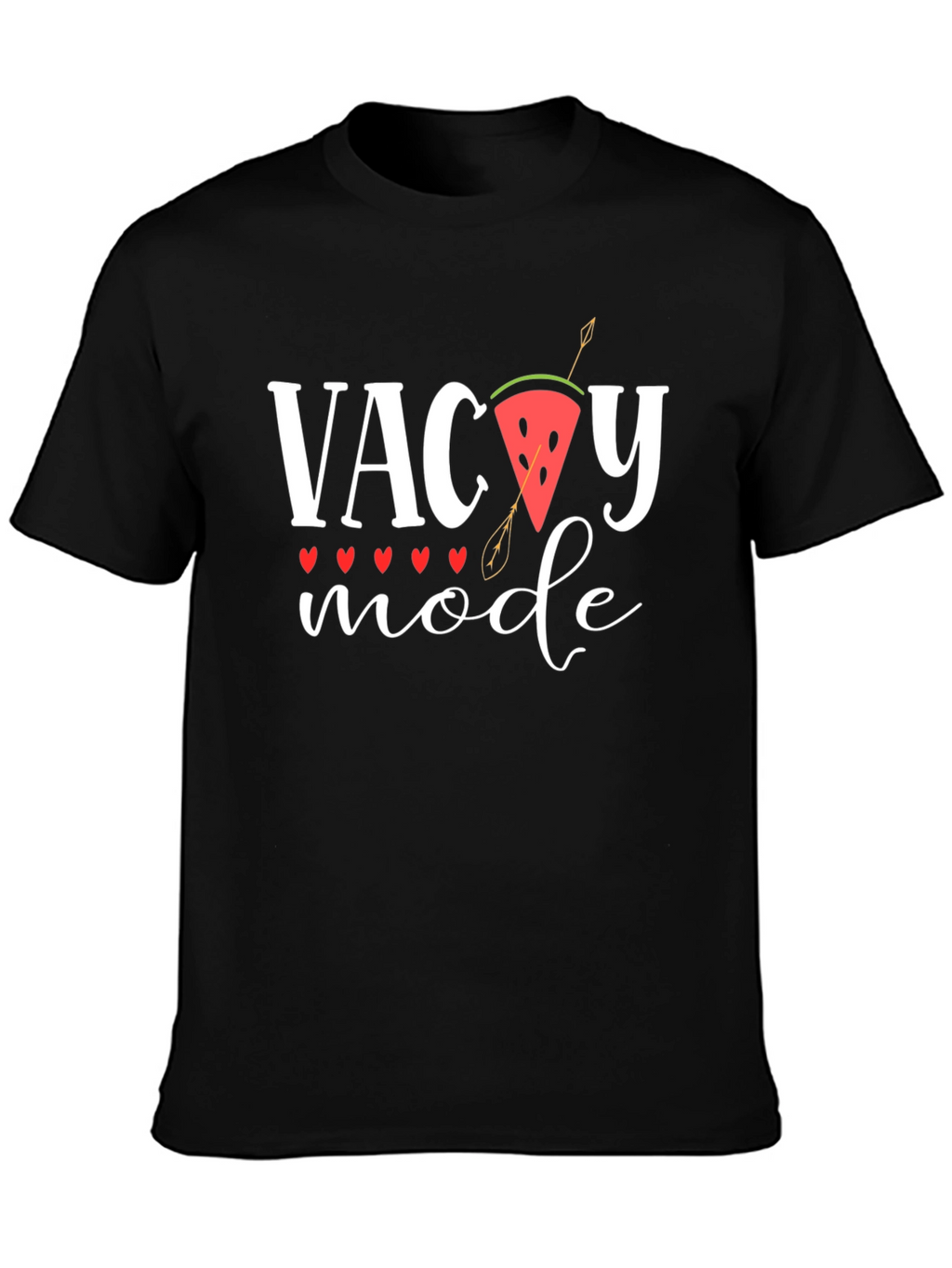 Vacay Mode Black Cotton Graphic Tee