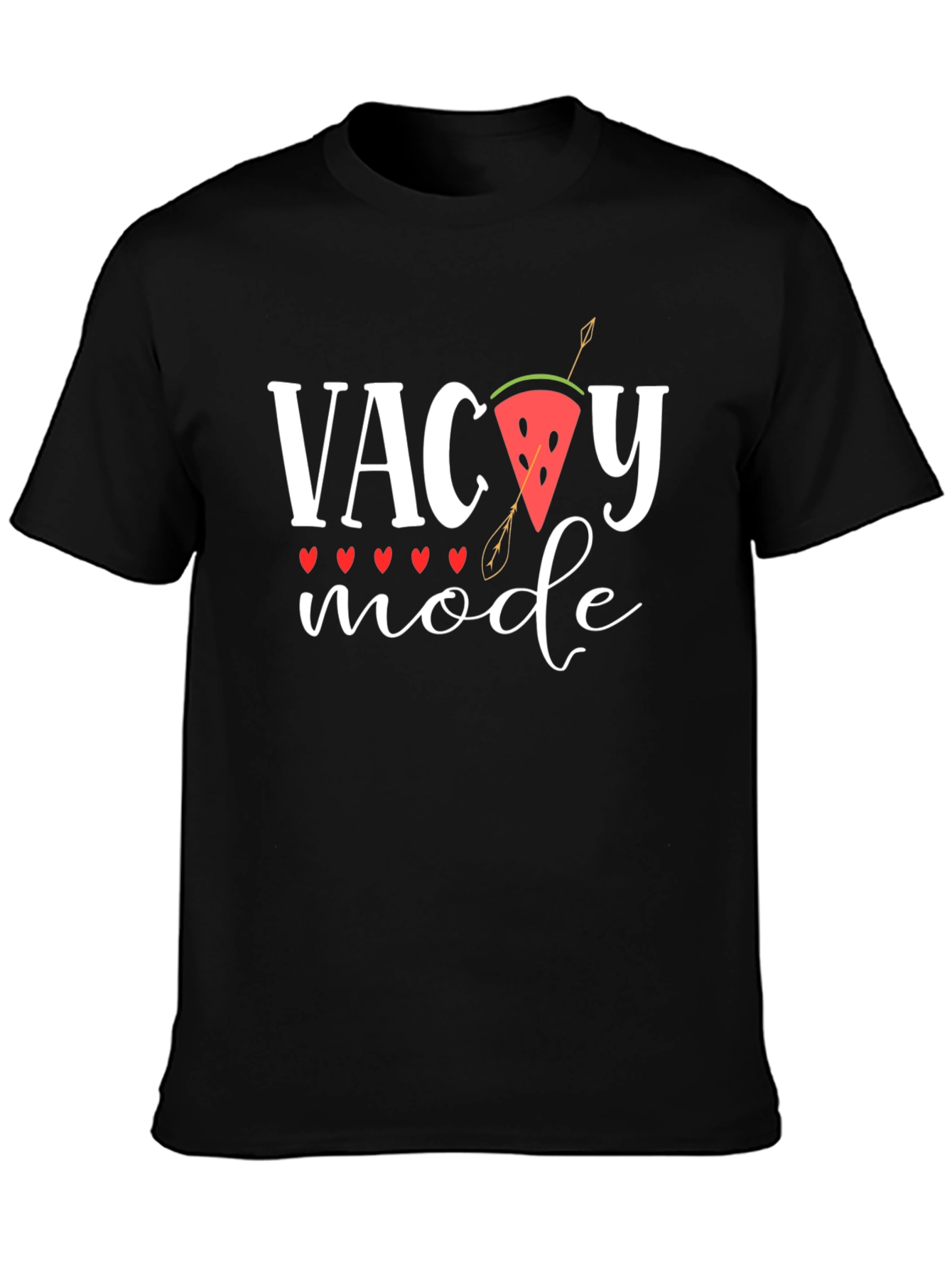 Vacay Mode Black Cotton Graphic Tee