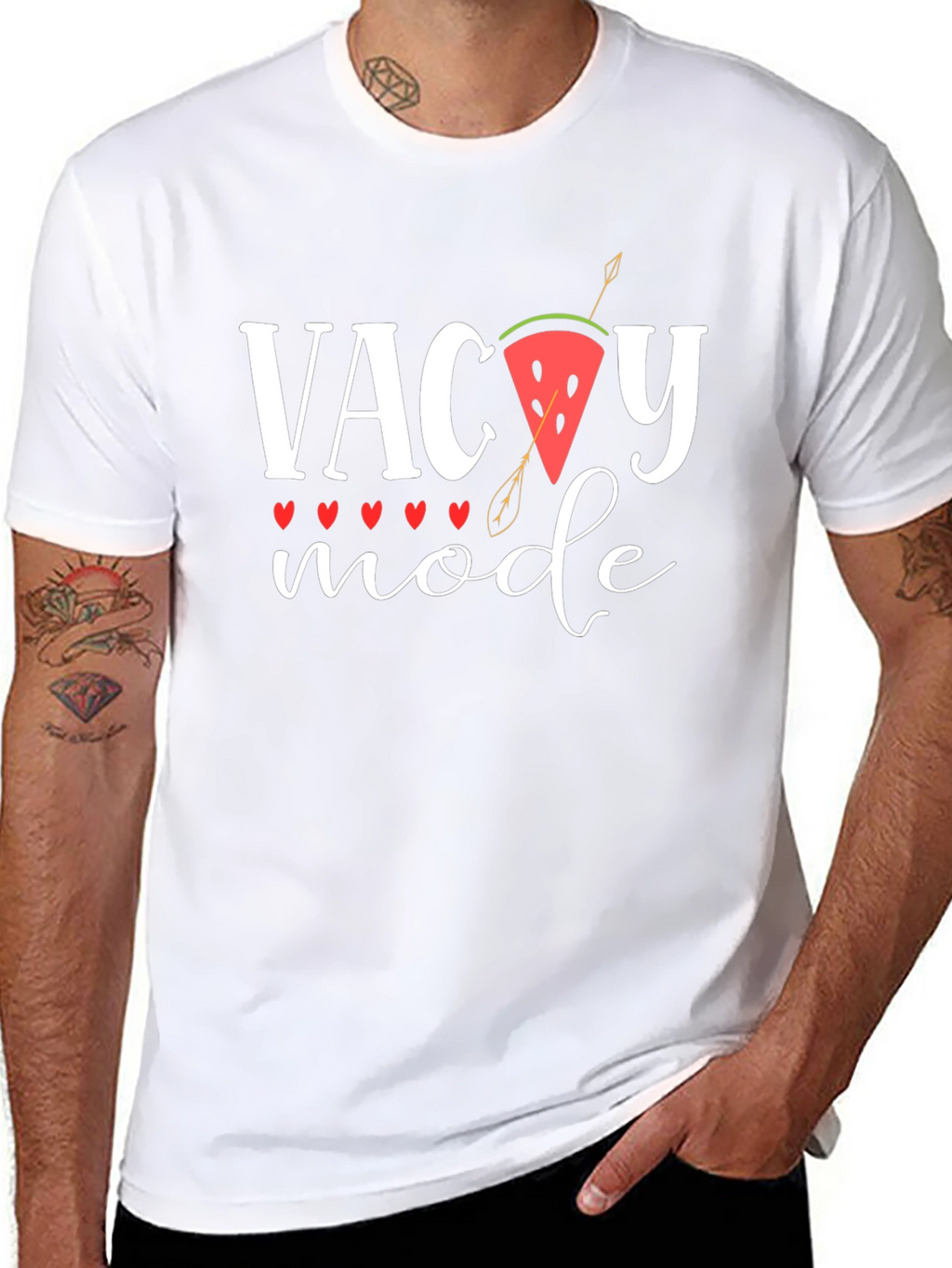Vacay Mode Black Cotton Graphic Tee