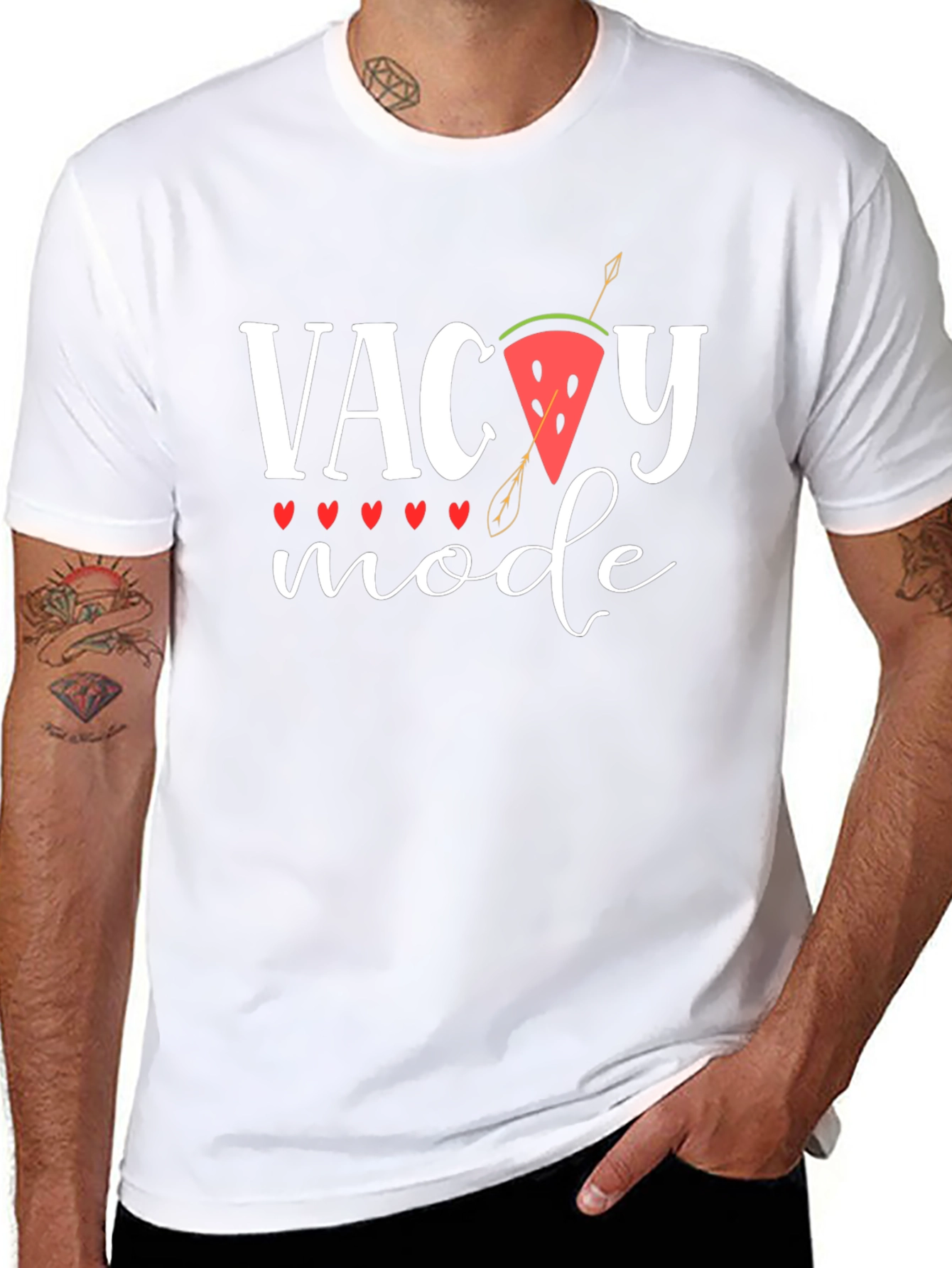 Vacay Mode Black Cotton Graphic Tee