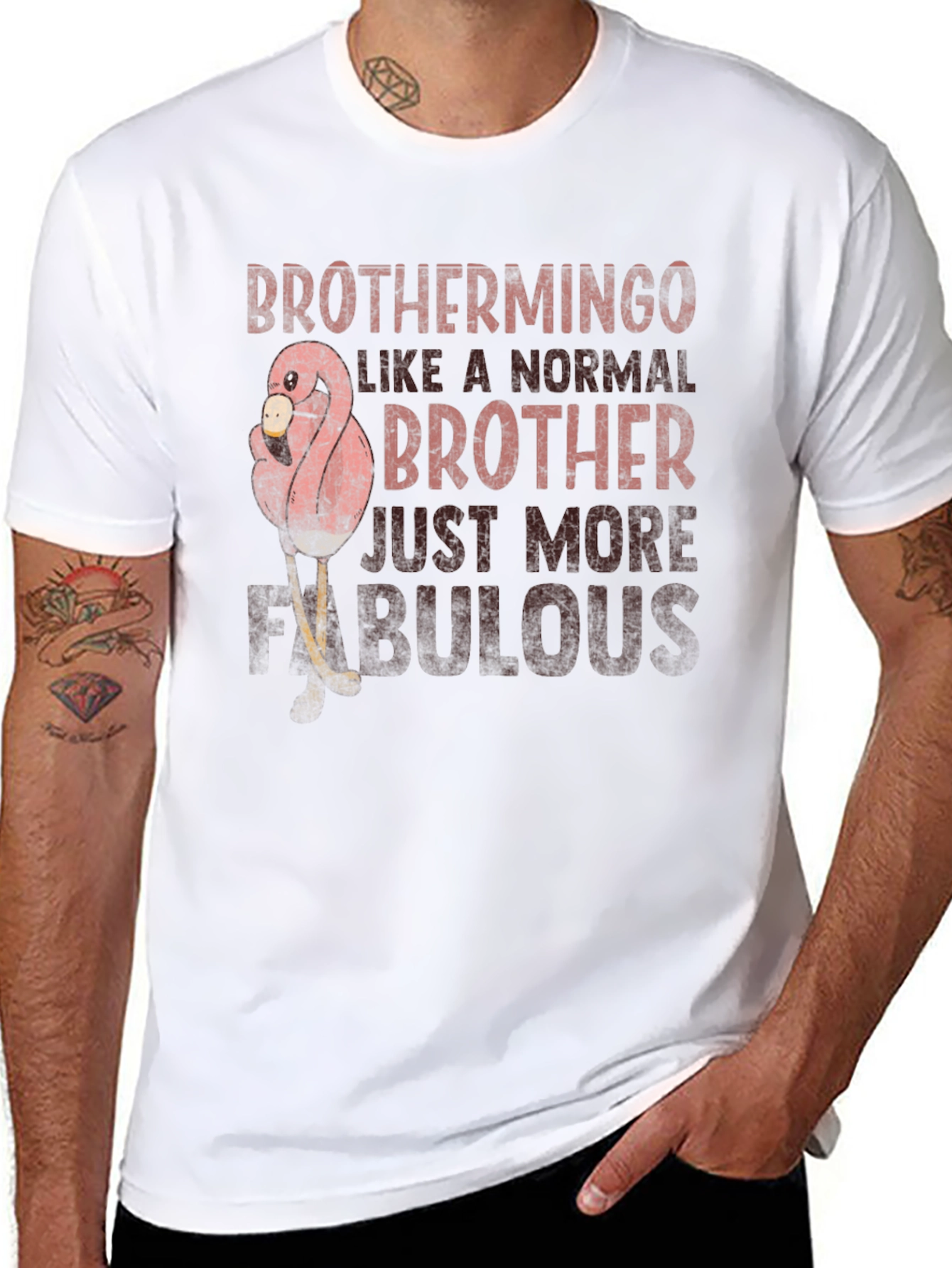 Brothermingo Flamingo Fabulous Brother T-Shirt