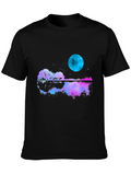 Guitar Moon T-Shirt - Reflective Graphic Tee