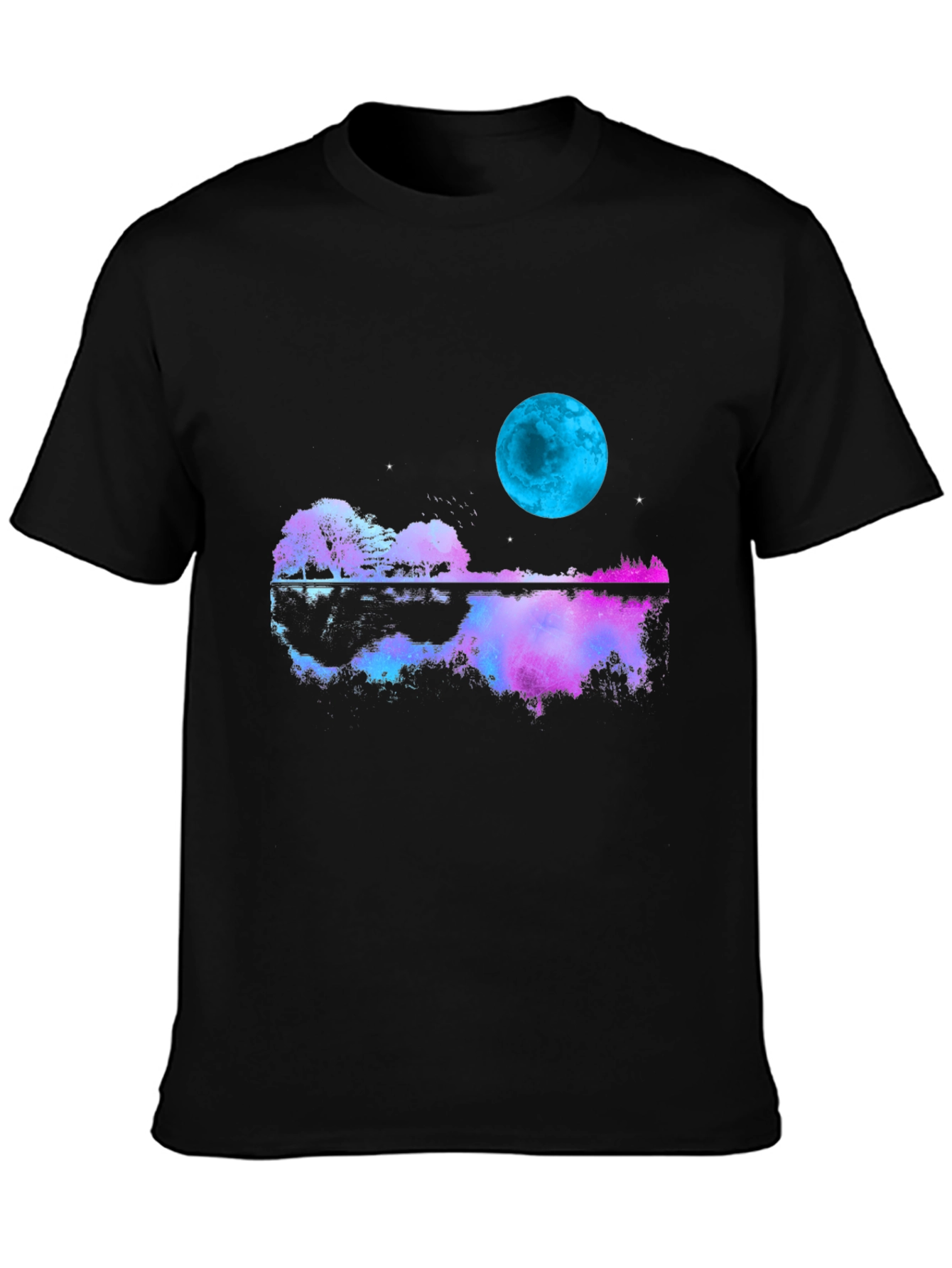 Guitar Moon T-Shirt - Reflective Graphic Tee