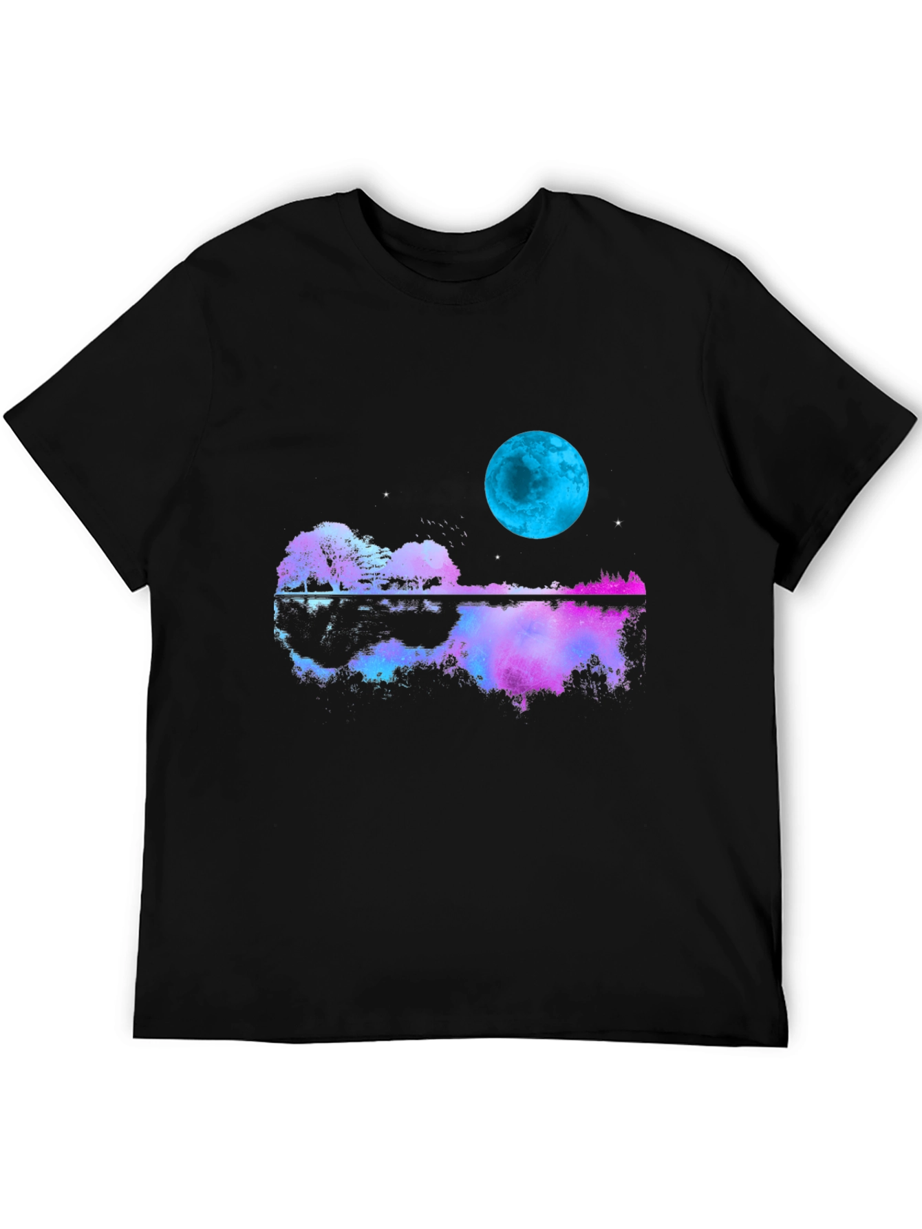 Guitar Moon T-Shirt - Reflective Graphic Tee